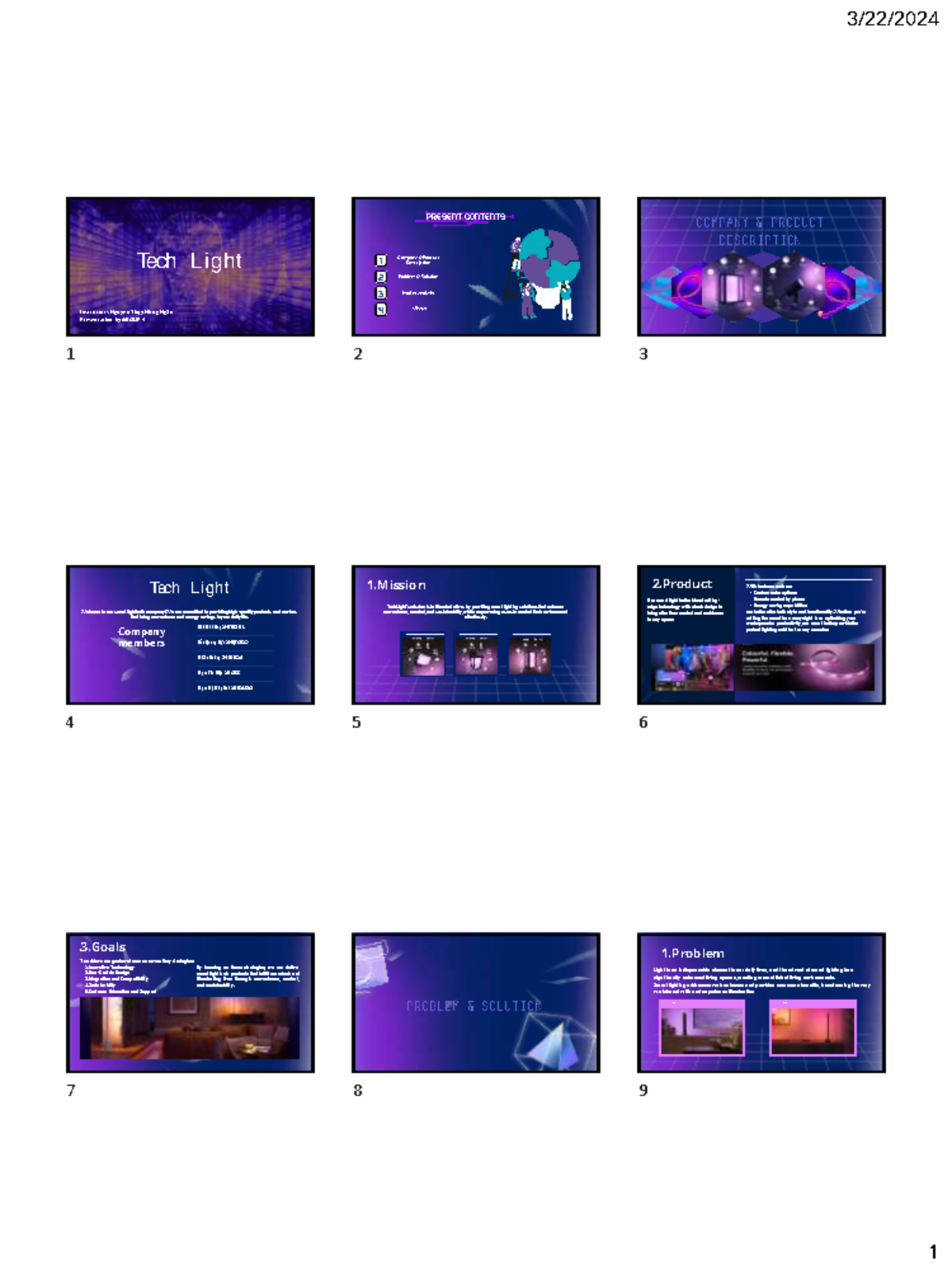 PBA - Group 4 Presentation on Tech Light - Part 1 Overview - Studocu