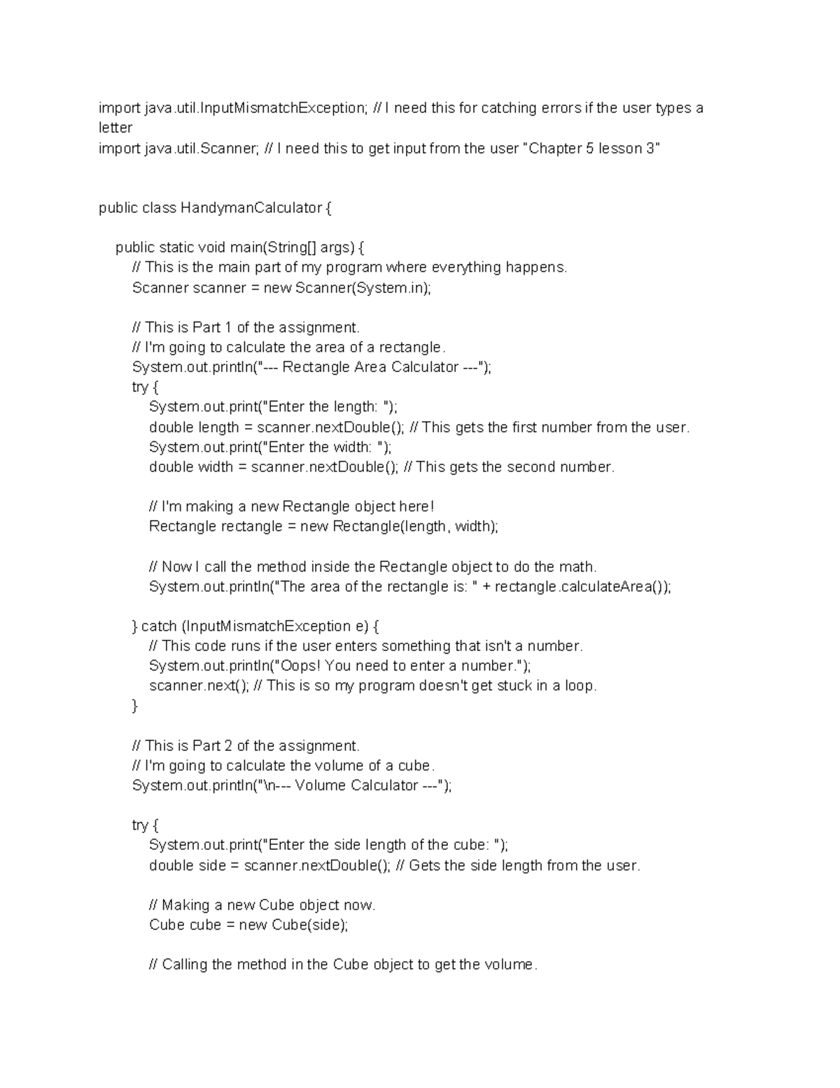CS 109: Implementing Arrays, Classes, and Methods - Lesson 3 Notes ...