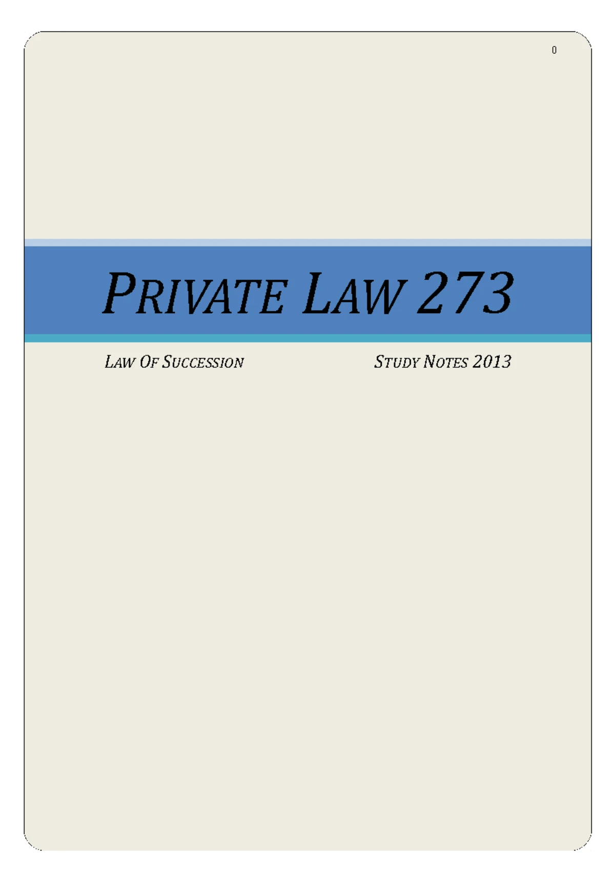 Law of Succession 214: Comprehensive Class Notes on Inheritance - Studocu