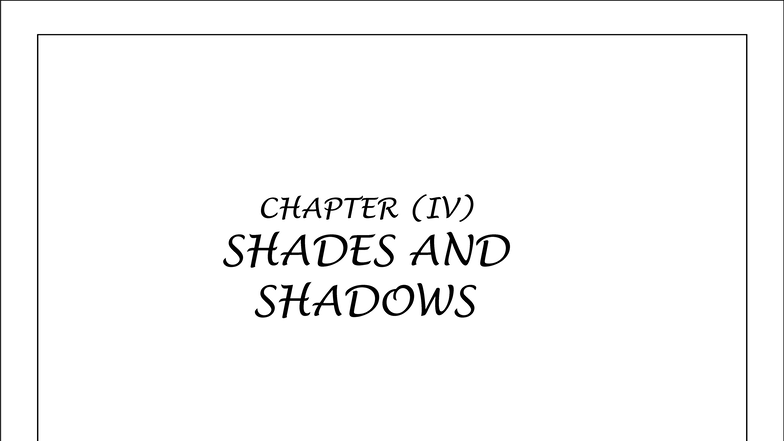 Spring 2025 - Chapter IV: Shades and Shadows of Solids - Studocu