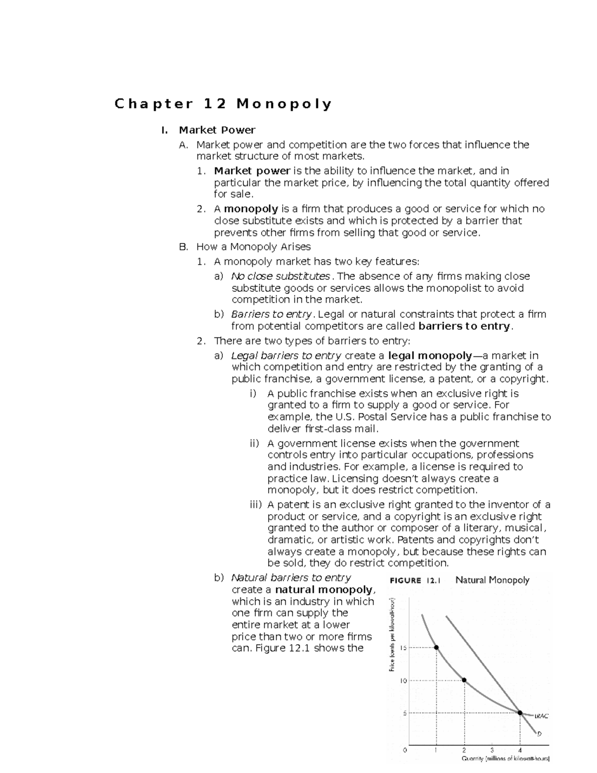 Micro 12 - Lecture Notes on Monopoly and Market Power Analysis - Studocu