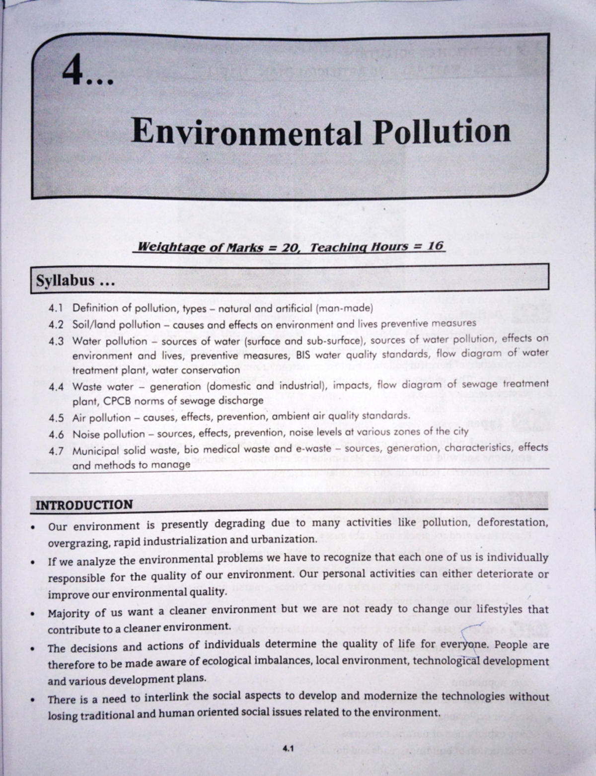 Environmental Pollution Study Notes - EST Unit 4 Overview - Studocu