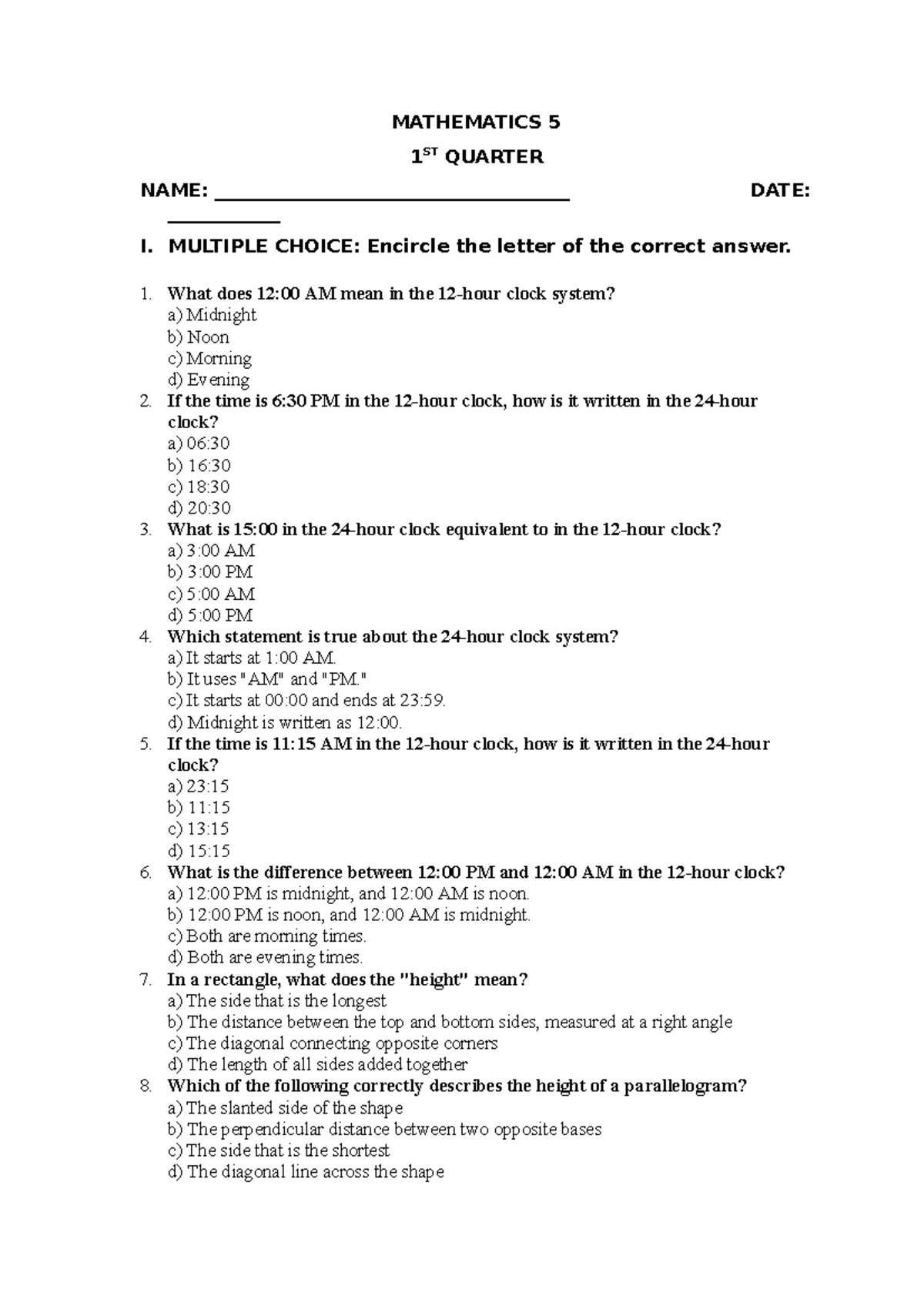 Grade-5-EXAM - THIS IS INTENDED FOR EDECATIONAL PURPOSES. - MATHEMATICS ...