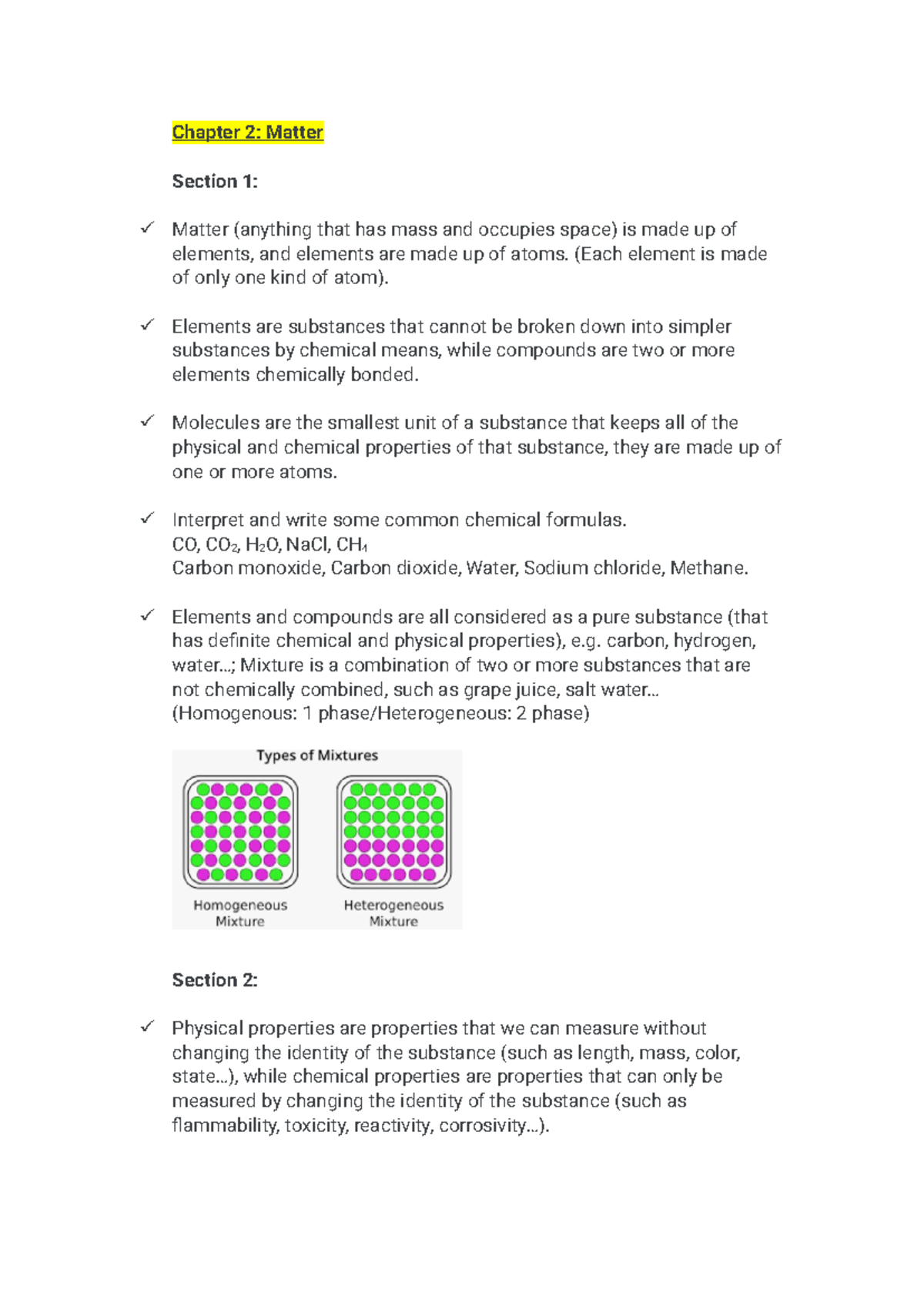 Chapter 2 - Matter: Understanding Elements and Compounds - Studocu