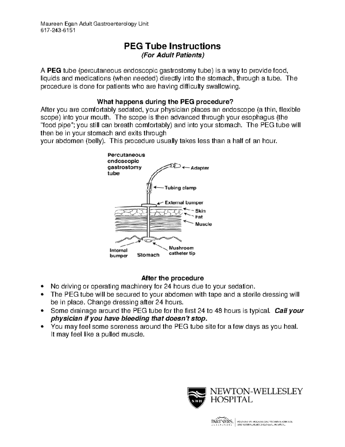 PEG Tube Instructions for Adult Patients - Care & Placement Guide - Studocu