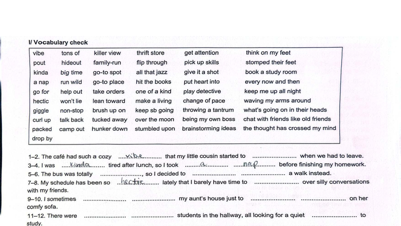 Vocabulary Check: Skills & Phrases for Everyday Situations - CS 23 11 ...