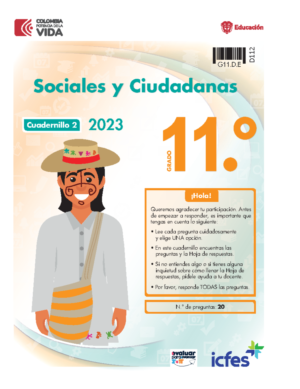 Cuadernillo de Sociales y Ciudadanas 11-2: Preguntas y Análisis 2023 ...