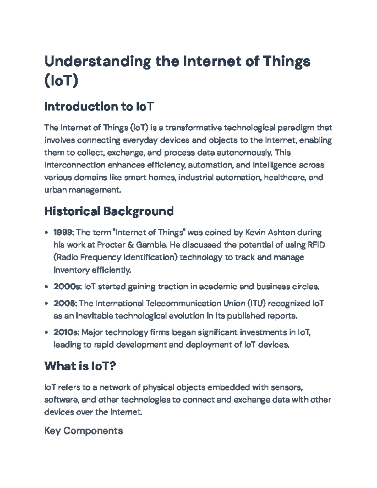 Understanding the Internet of Things (IoT): Concepts and Applications ...