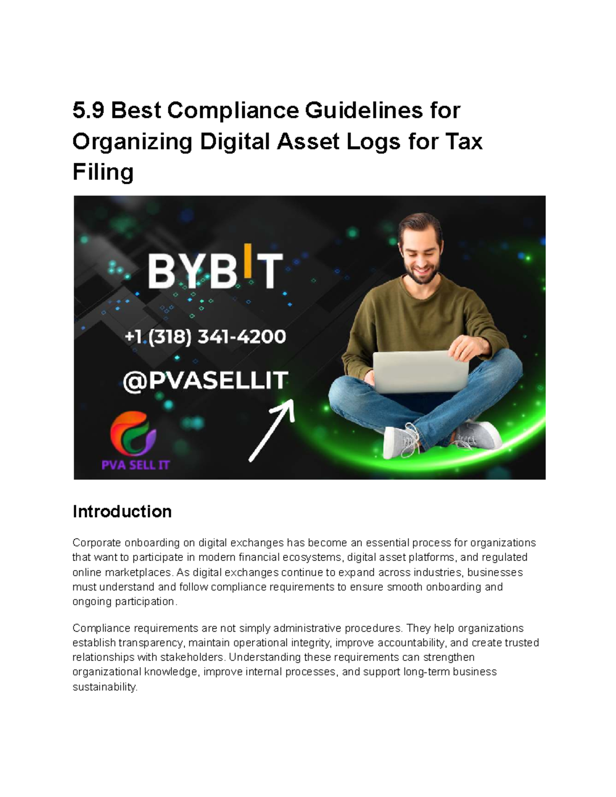 5.9 Compliance Guidelines for Digital Asset Logs in Tax Filing - Studocu