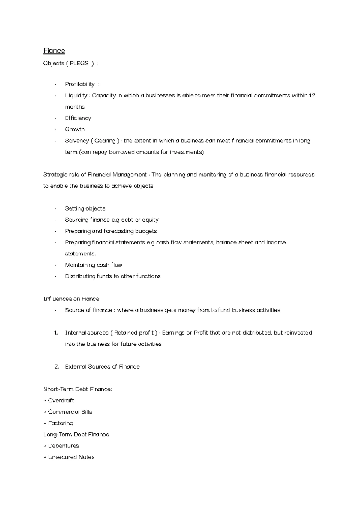 YEAR 11 Business Notes - CHAPTER 1: ROLE OF BUSINESS 1) THE NATURE OF A ...