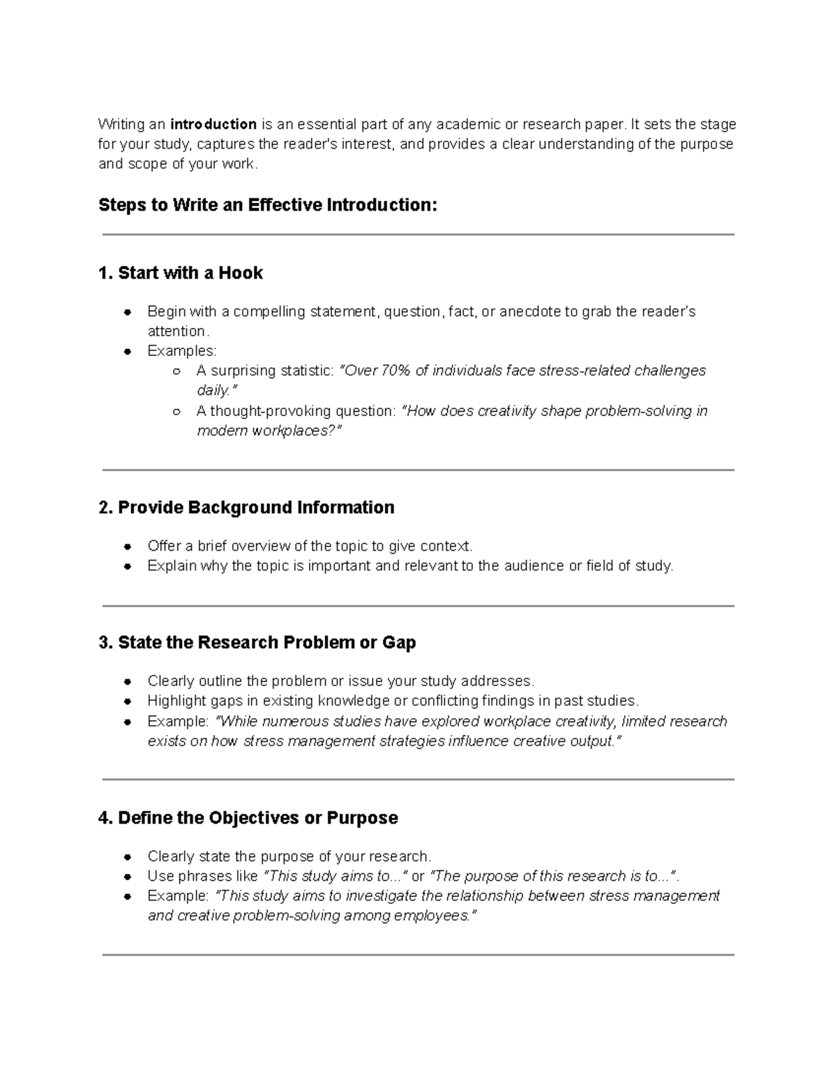 Review 6 - N.A. - Writing an introduction is an essential part of any ...