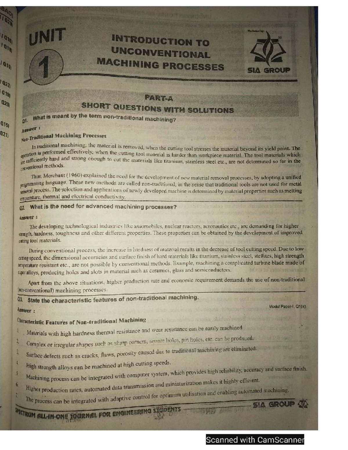 Unconventional Machining Processes: Short Questions & Solutions (10181 ...