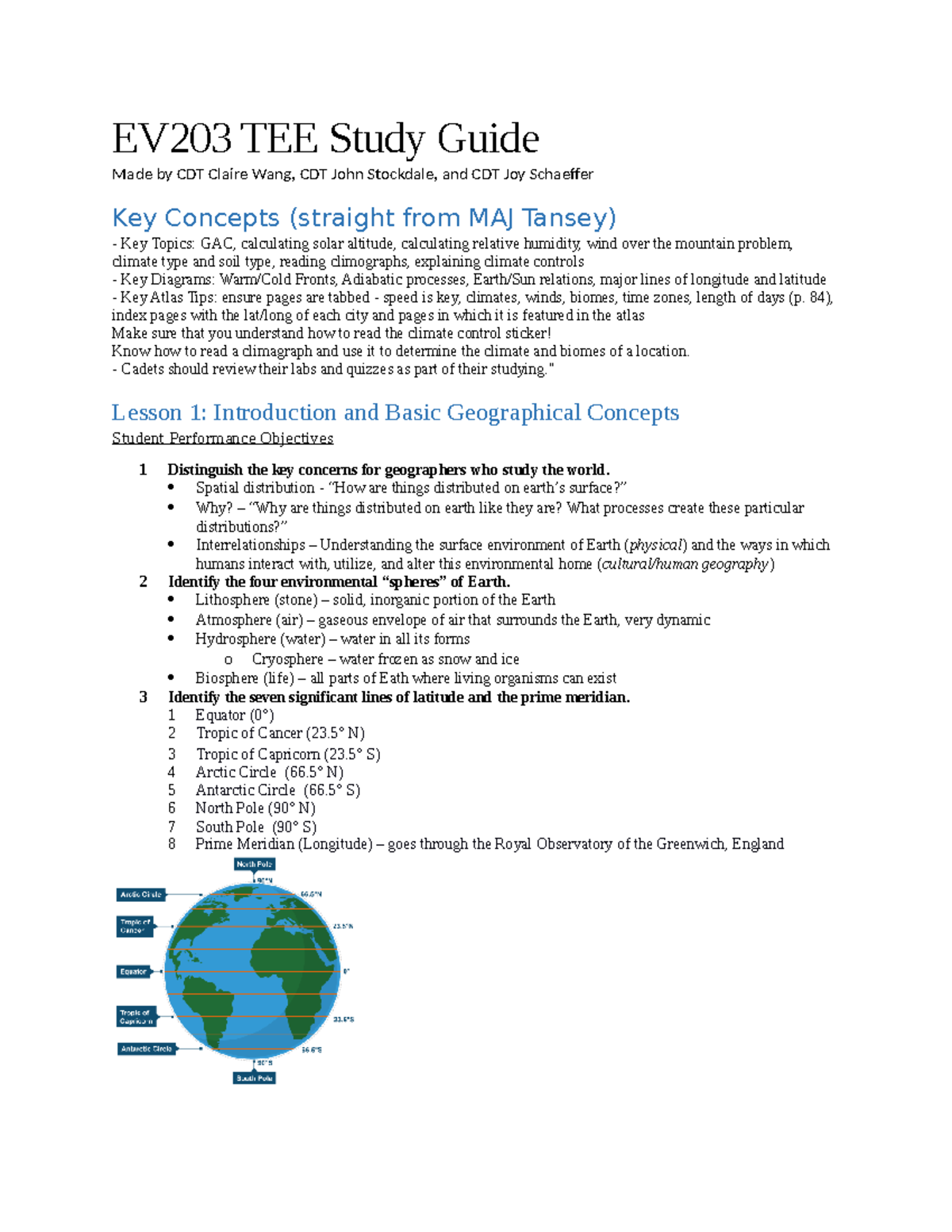 EV203 TEE Study Guide - Lecture on Geography Concepts and Processes ...