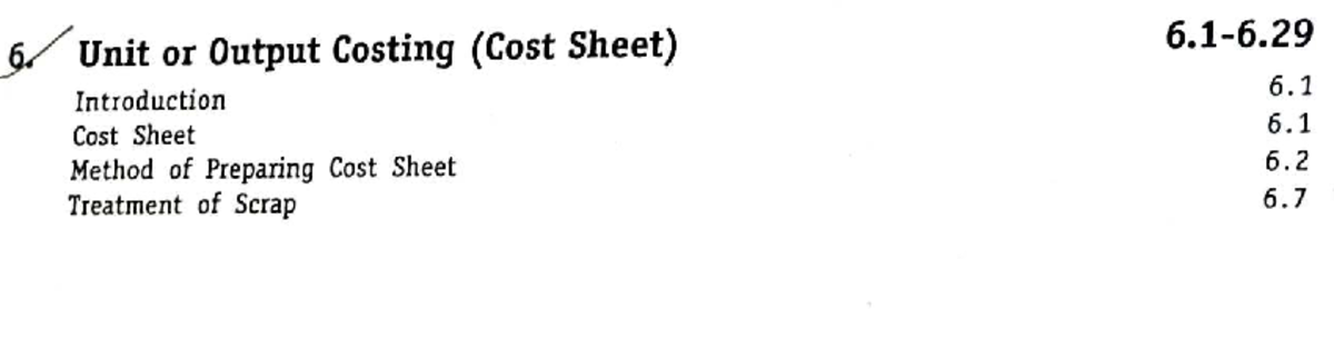 Chapter 6: Cost Sheet Analysis (Cost and Management Accounting) - Studocu