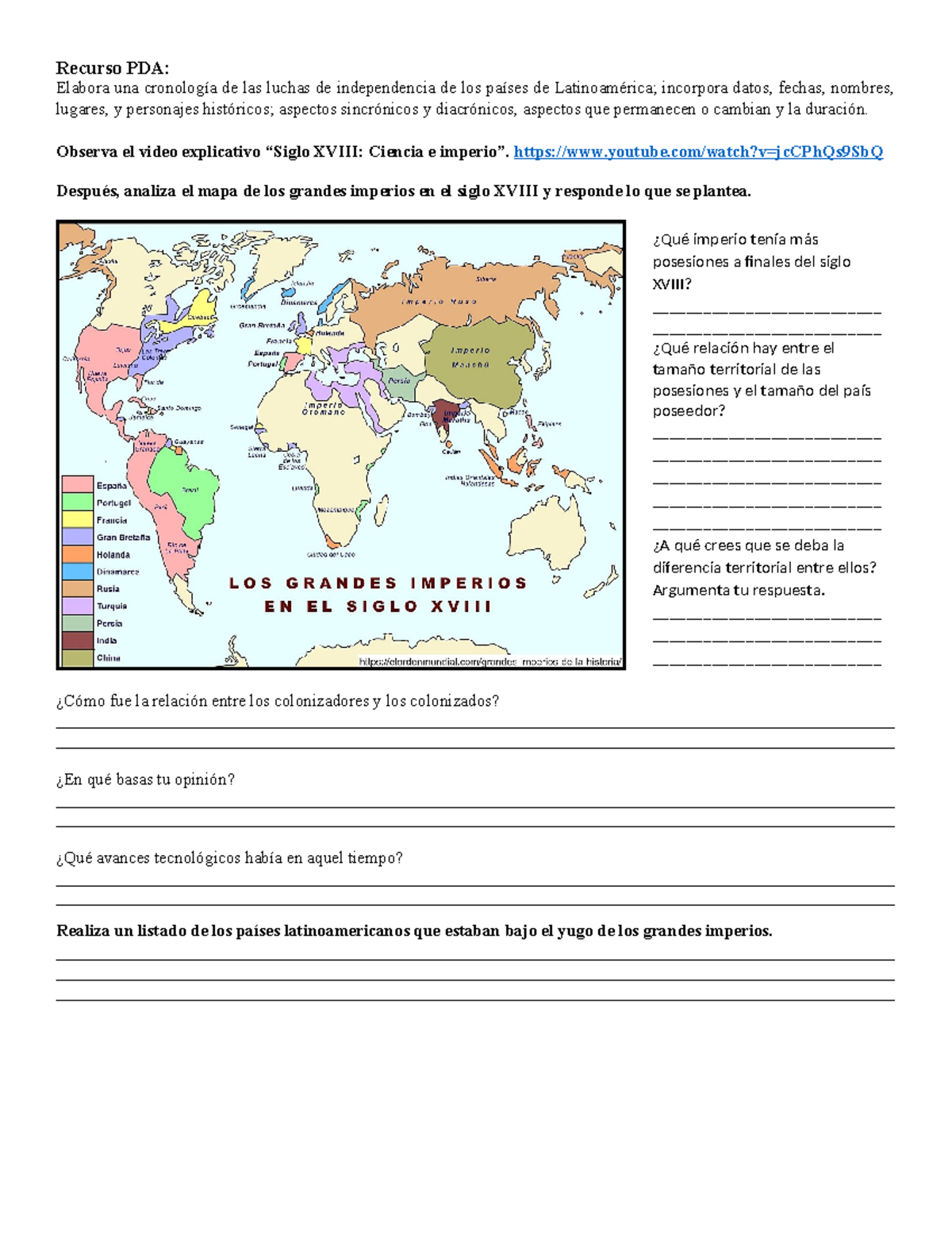 3. Cuadernillo 3 - Cronología de la Independencia en Latinoamérica - Document Preview