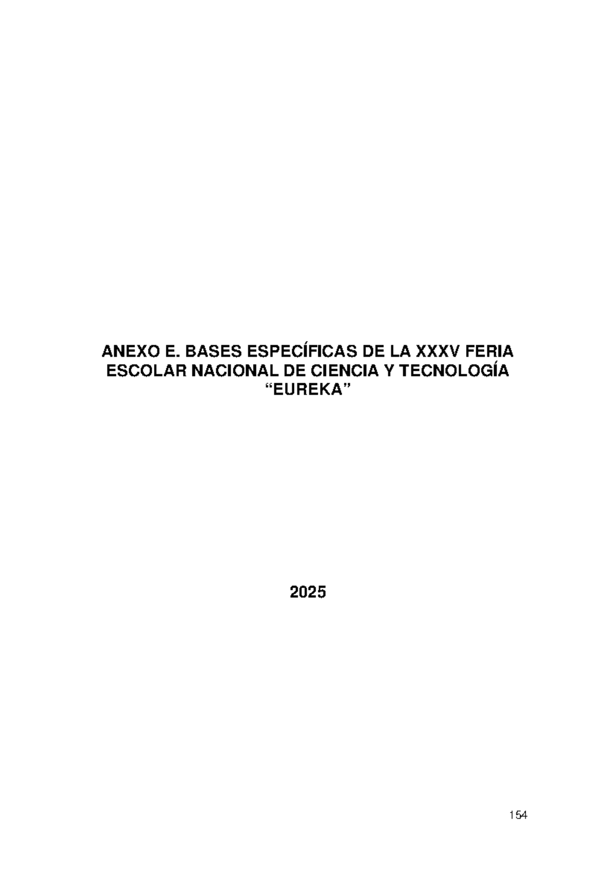 Eureka 2025: Bases Específicas de la Feria Escolar Nacional de Ciencia ...