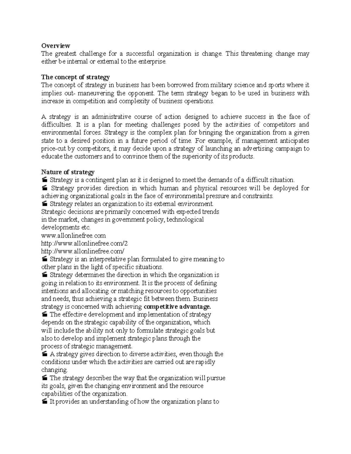 Strategic Management Overview: Key Concepts & Components - Studocu