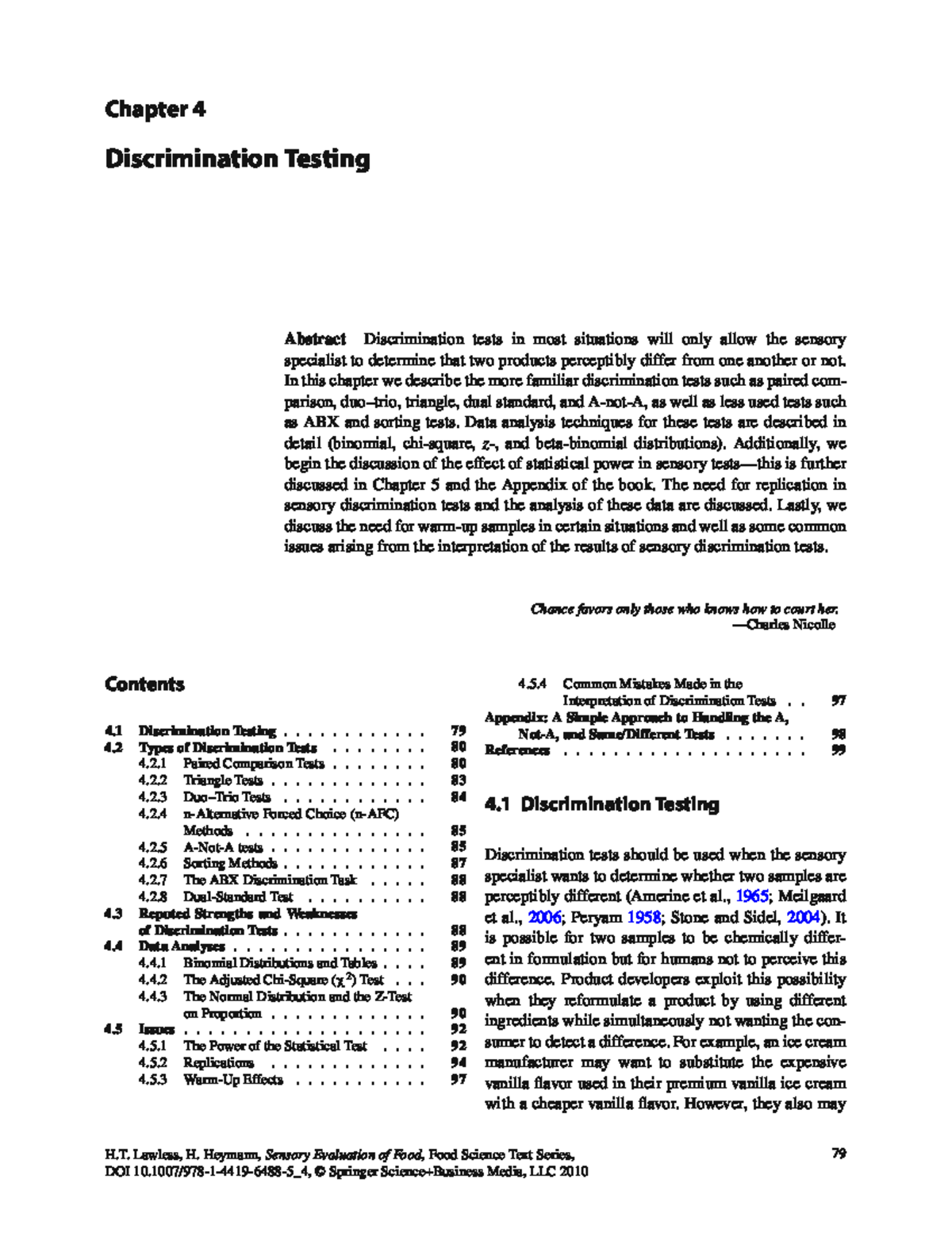 Discrimination Testing Study Notes for Course 01234567 - Studocu