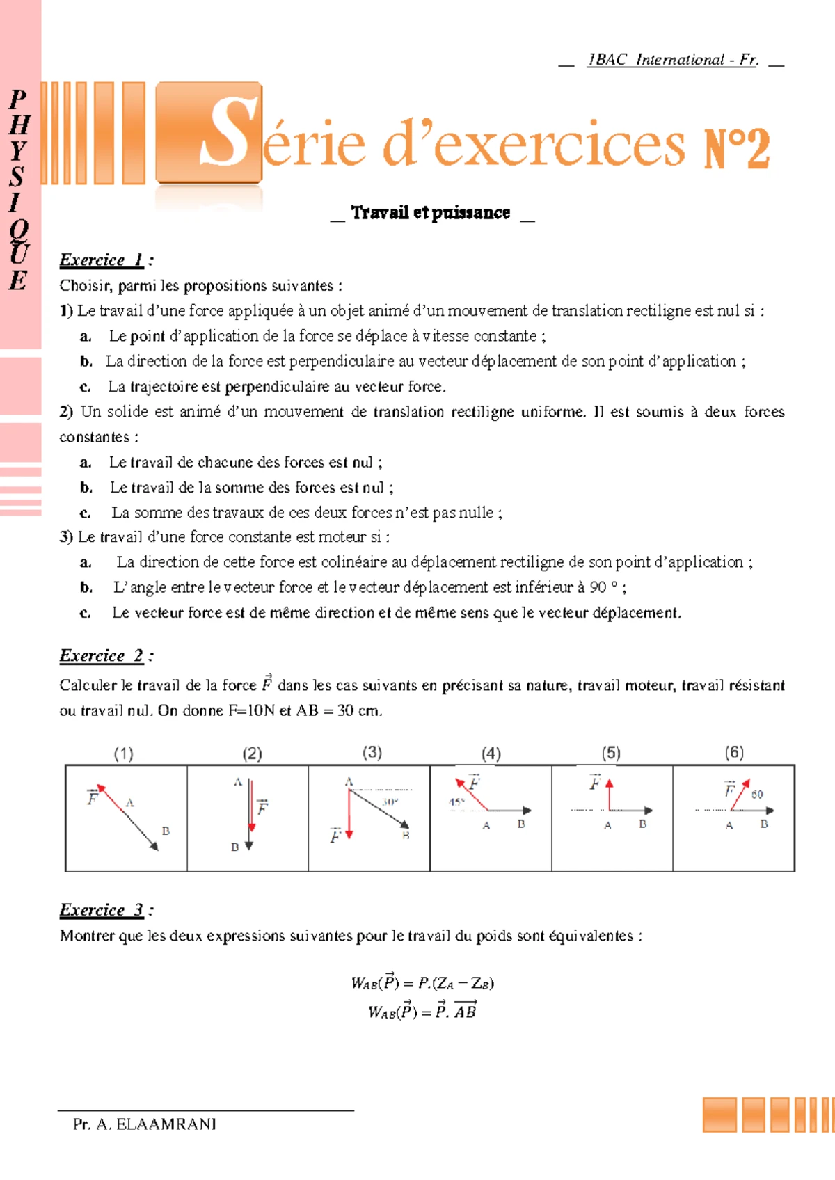 Les reactions acido basiques exercices non corriges 1 1 - érie d ...
