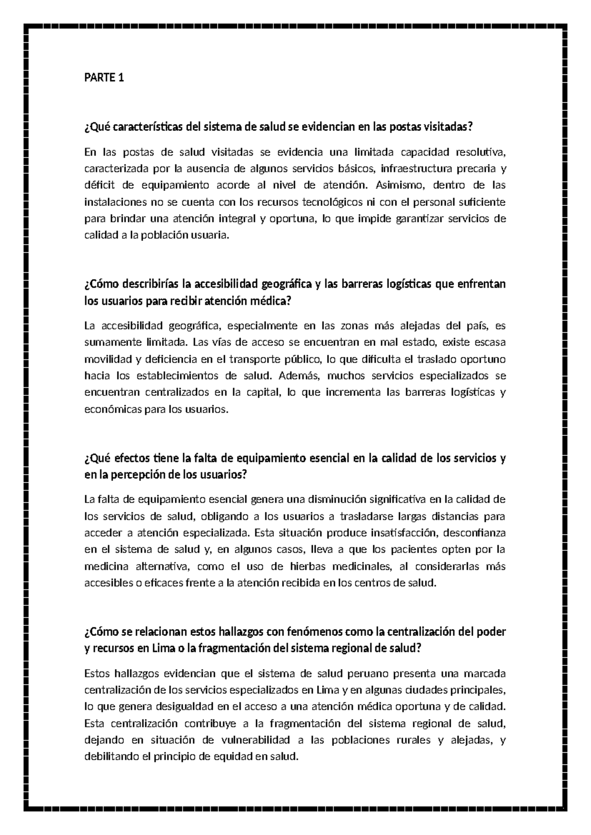 Parte 1 y Parte 2 - Análisis del Sistema de Salud y Pensamiento ...