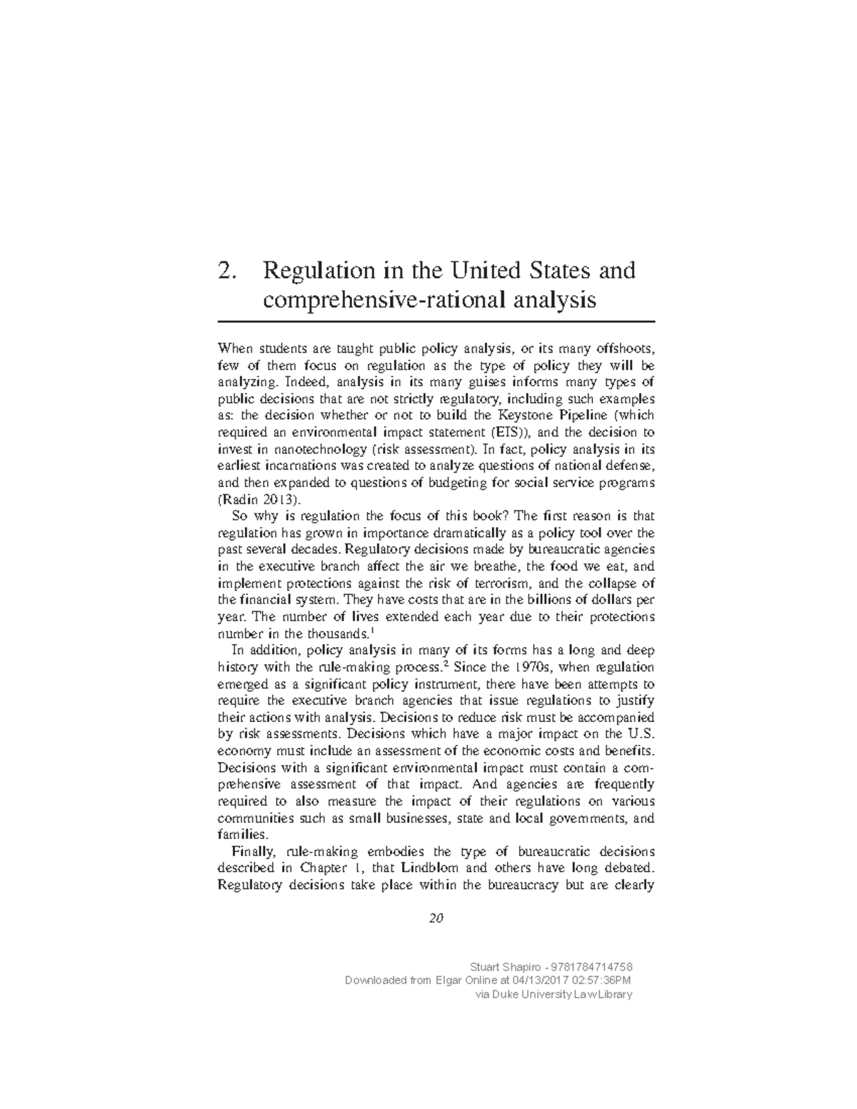 Regulatory Analysis in the U.S.: Cost-Benefit and Decision-Making - 2 ...