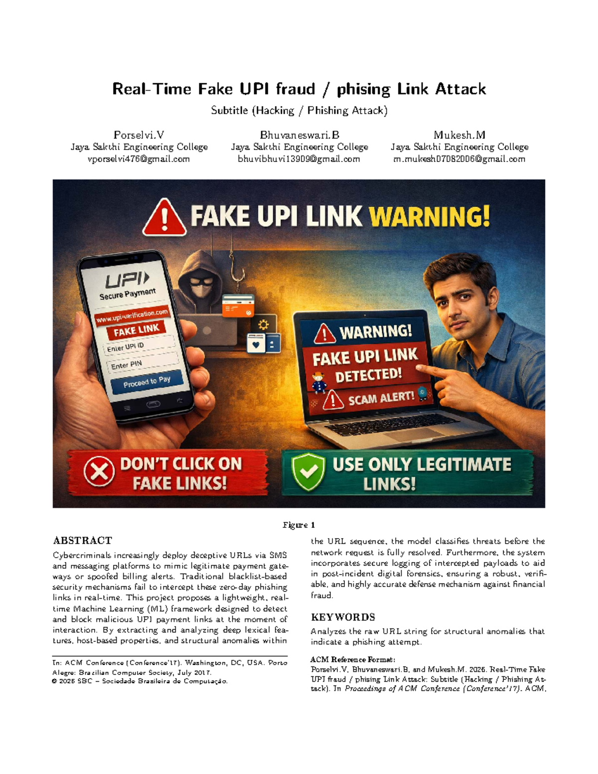 CSE 2026: Fake UPI Fraud Detection Using ML and QR Code Tech - Studocu
