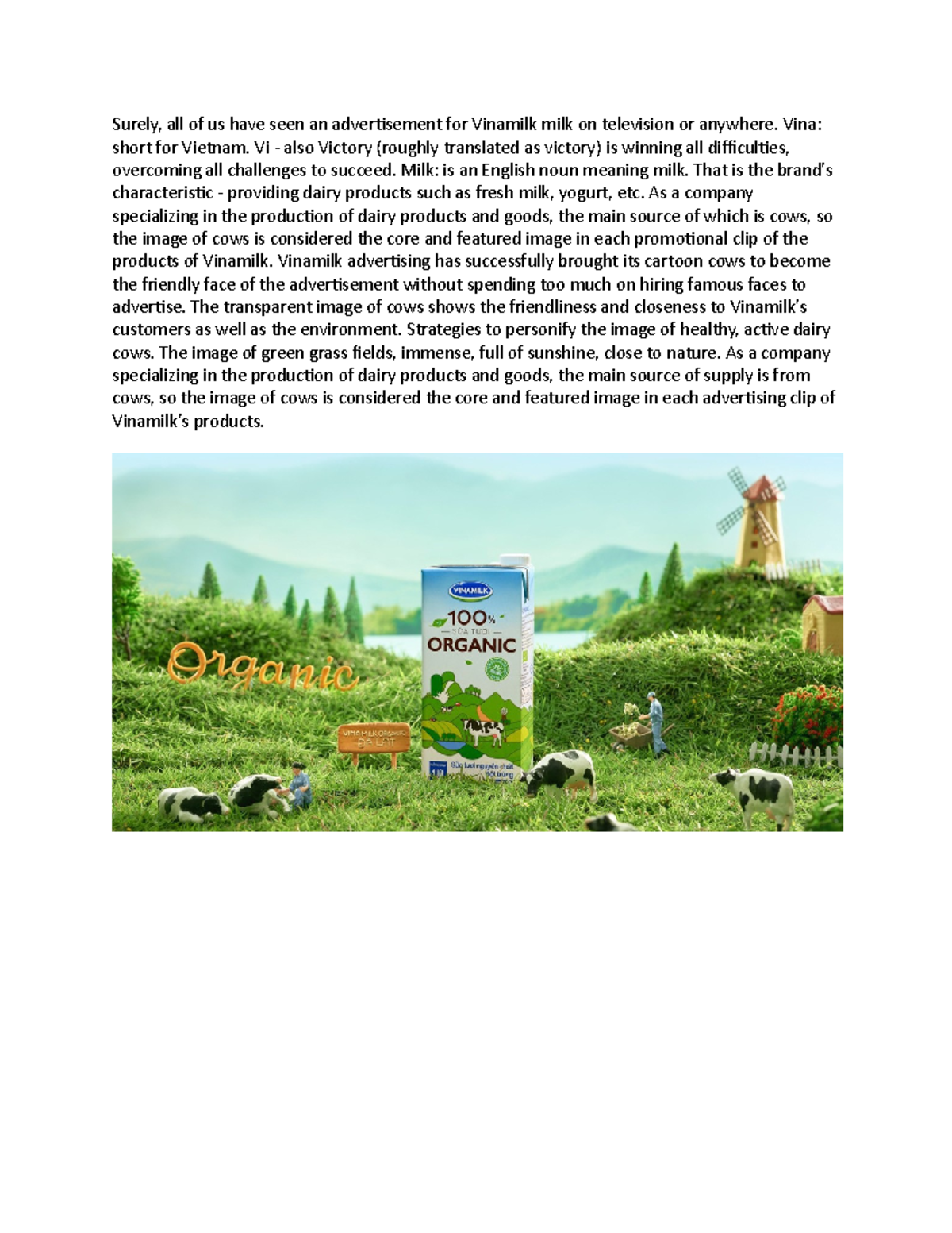 ABC - Analyzing the Advertisement Strategies of Vinamilk - Studocu