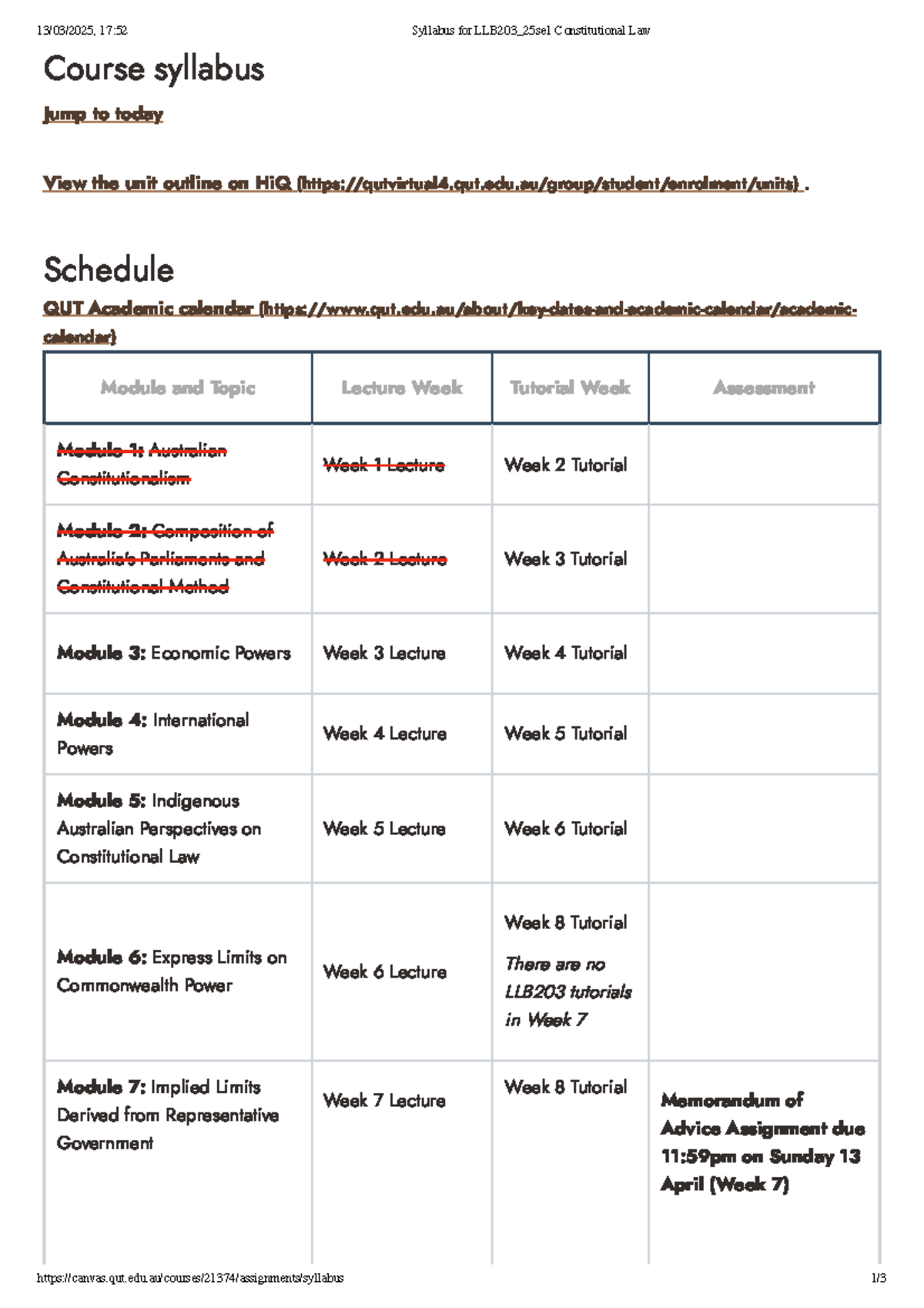 Syllabus for LLB203 - course summary - Course syllabus Jump to today ...
