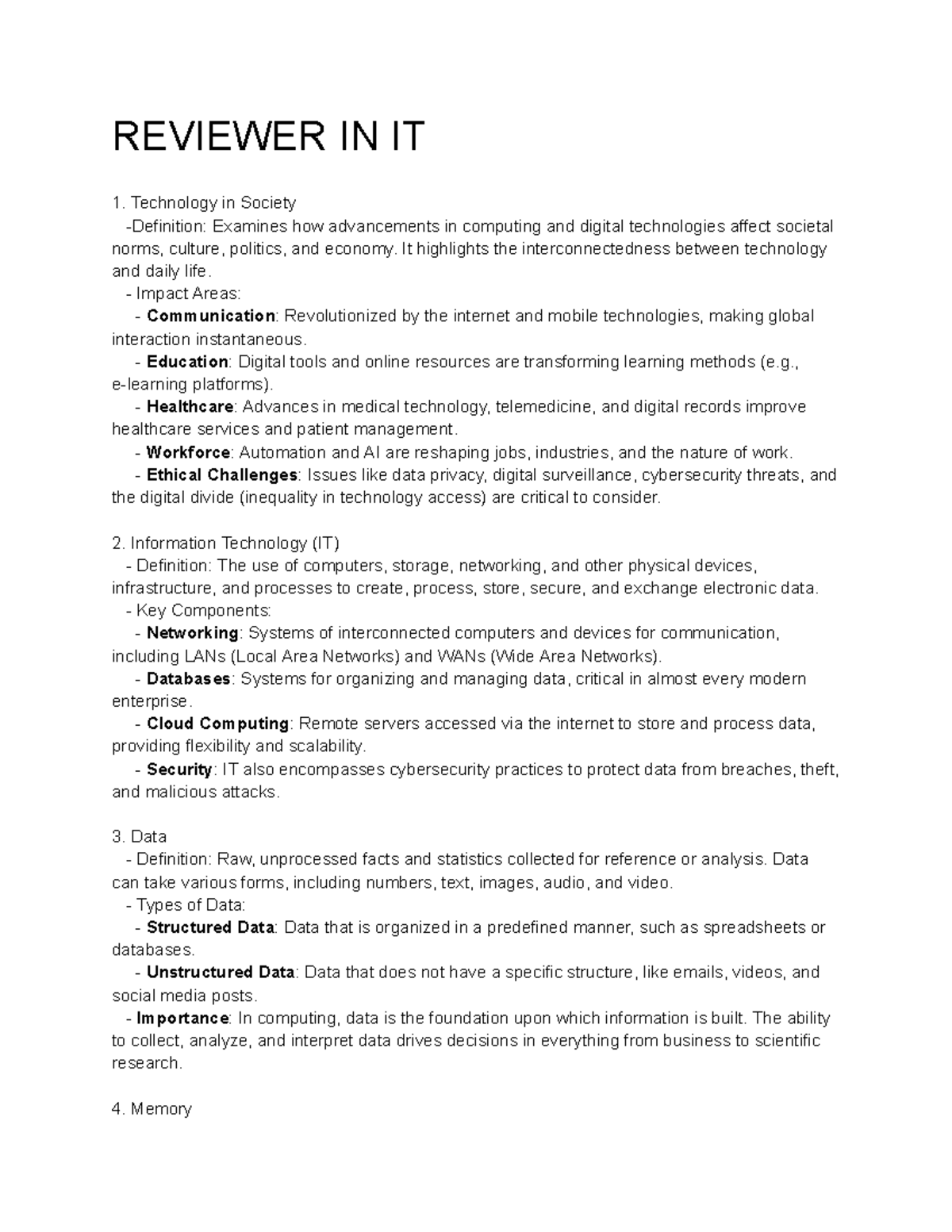 IT Reviewer: Insights on Technology, Data, Memory, & Computing Systems ...