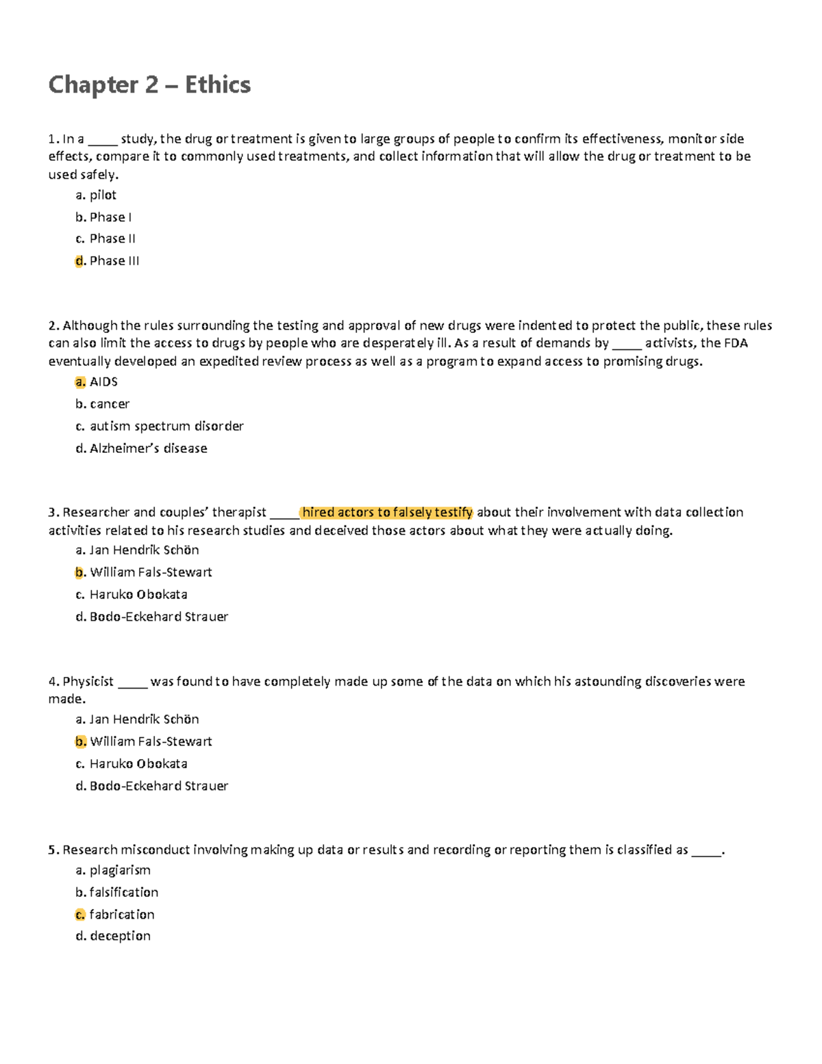 Chapter 2 Ethics - Key Concepts and Questions for Understanding ...