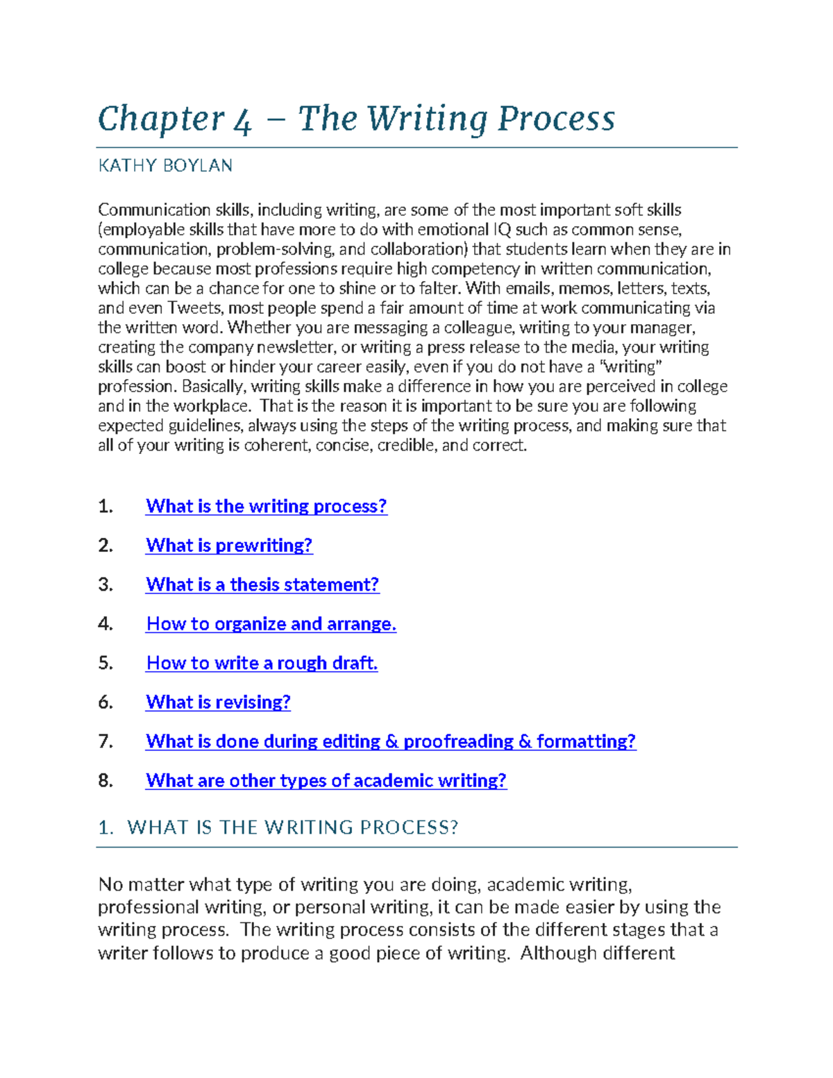 "ENG 111 Final Exam: Understanding the Writing Process & Stages" - Studocu