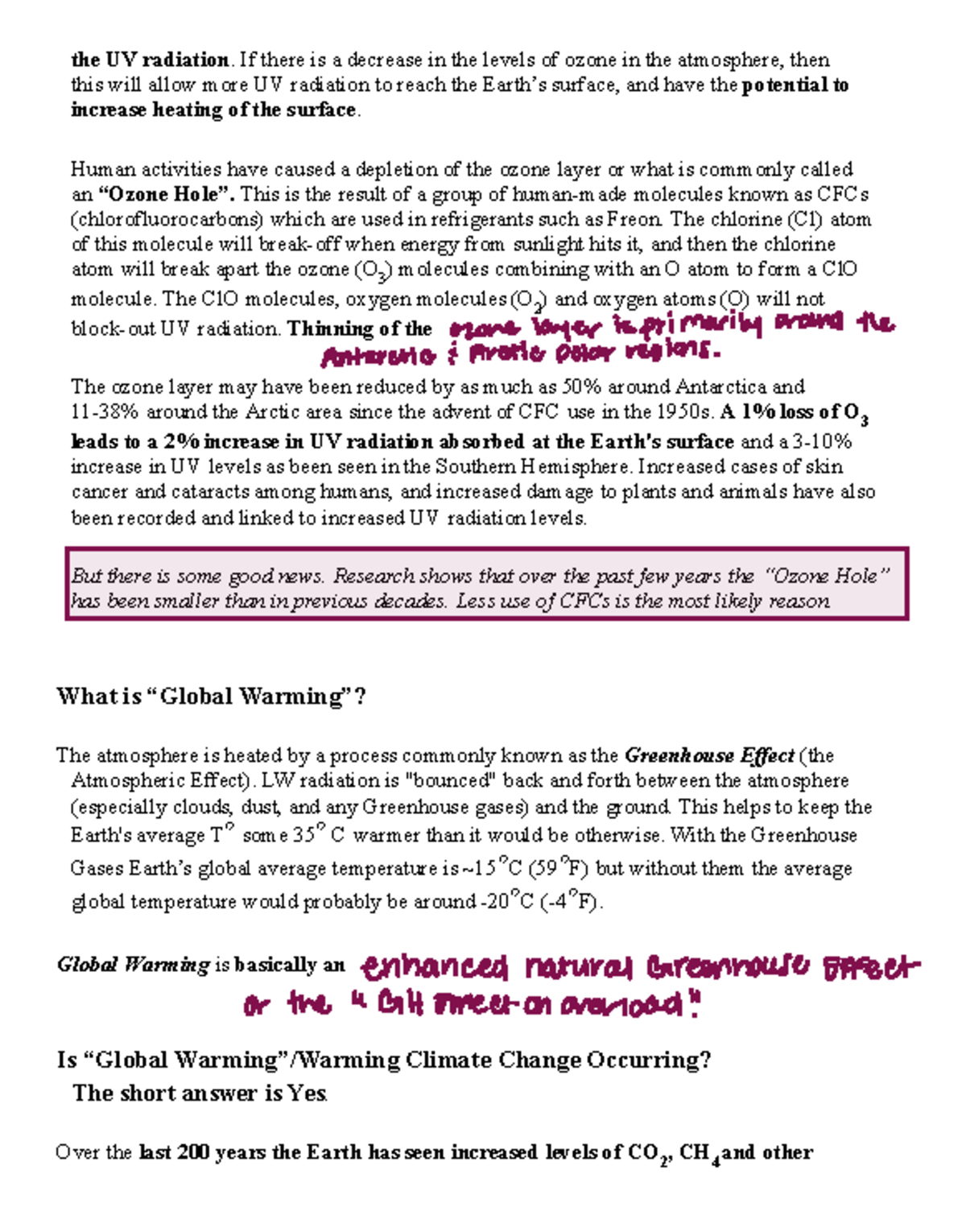 Impact of UV Radiation and Ozone Layer Depletion on Climate Change ...