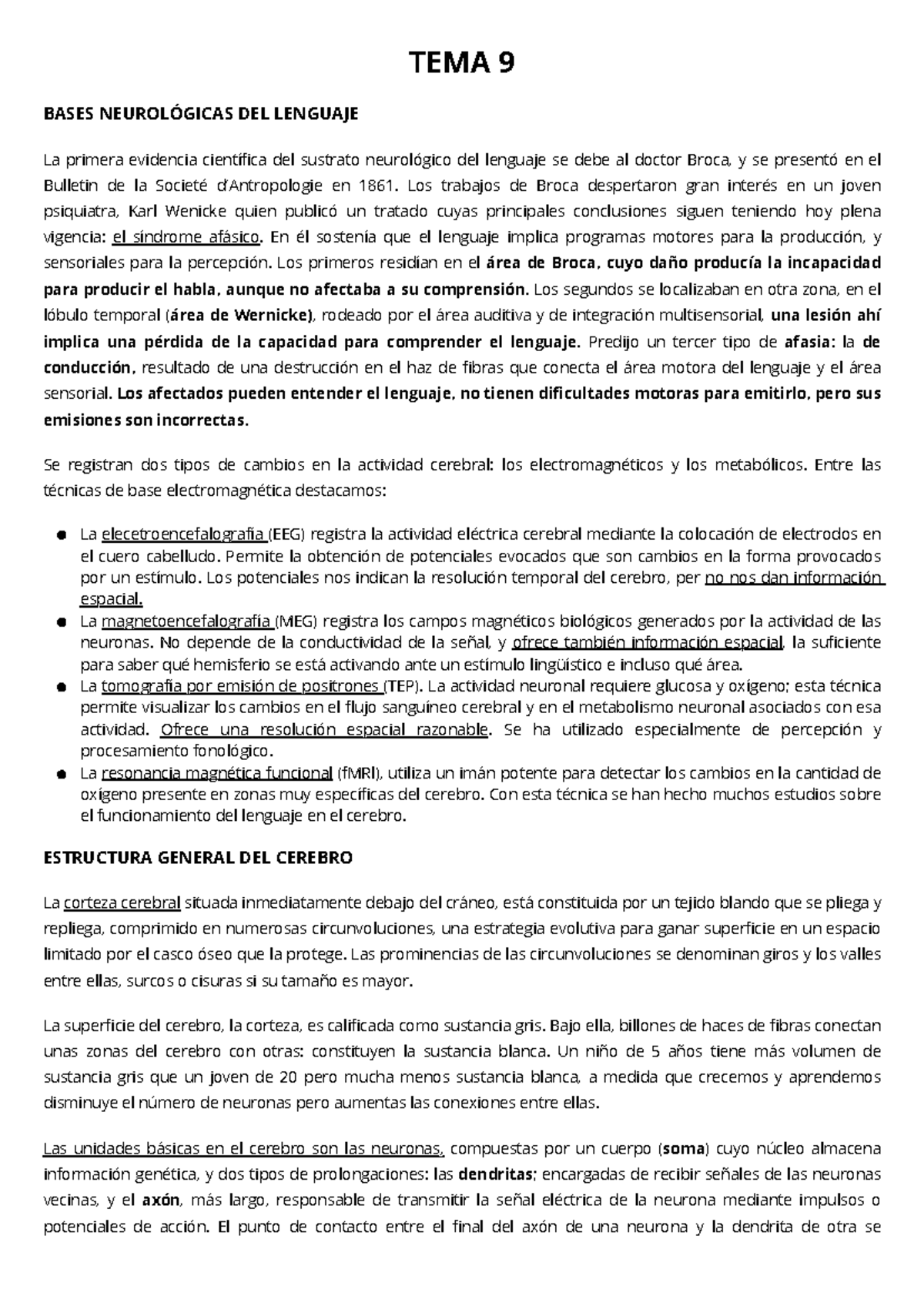 TEMA 9 - Estos son los apuntes de los temas de Lenguaje Humano - TEMA 9 ...