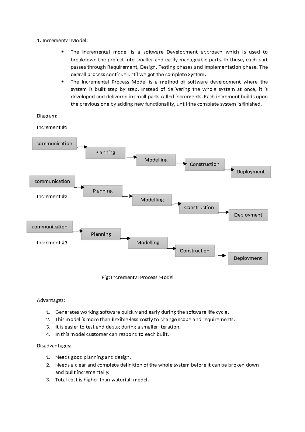 Unit 1 SET Notes: Incremental, RAD, Agile, and Prototyping Models - Studocu