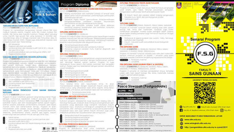 Brochure FSG: Program Diploma dan Sarjana Muda Sains Fizik dan ...