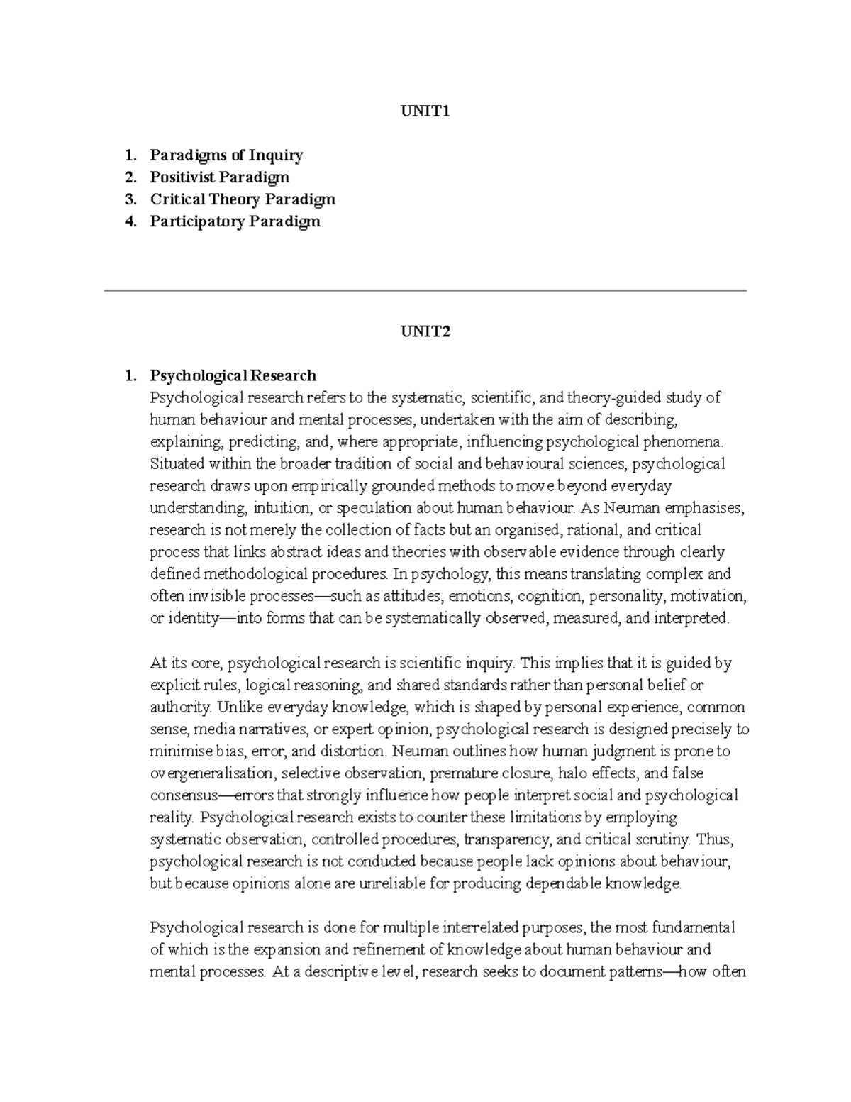 PFPI PYQs: Exploring Paradigms and Methodologies in Psychological ...