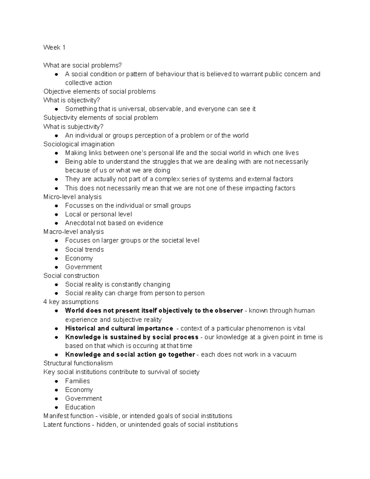 Social Problems Overview: Key Concepts and Theories (Course Code ...