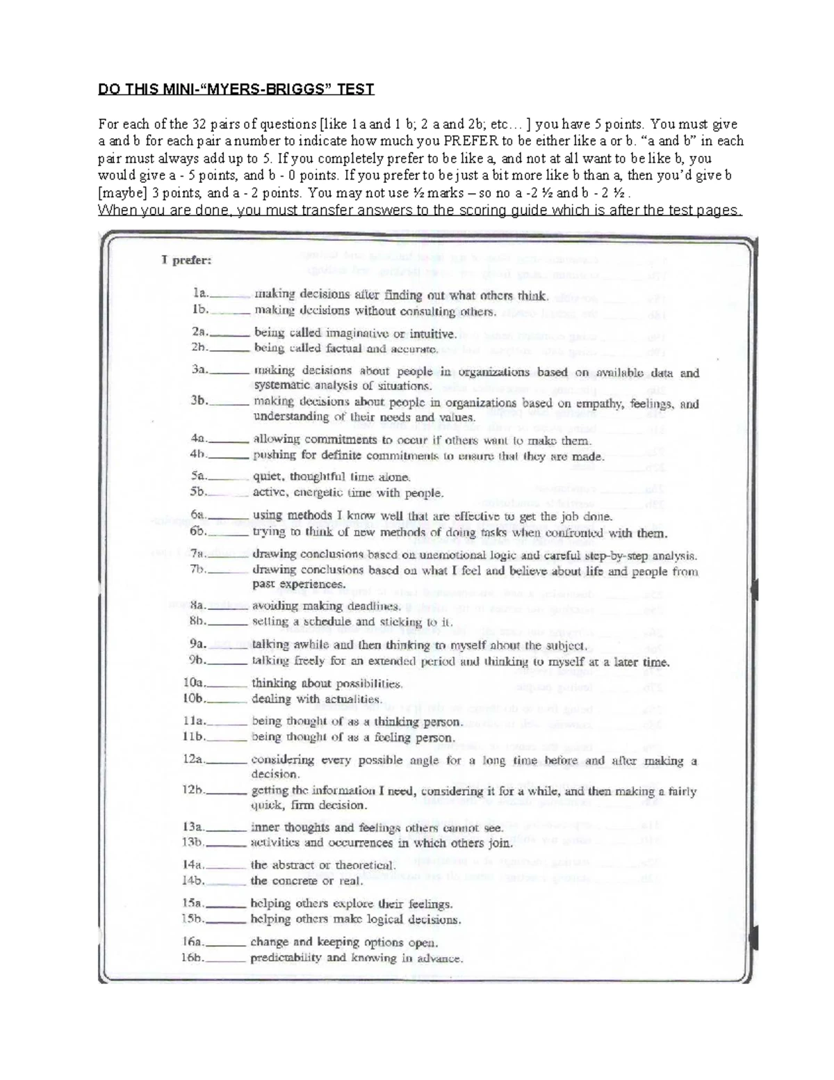 A-B Personality Test: Assessing Type A and Type B Traits for Assignment ...