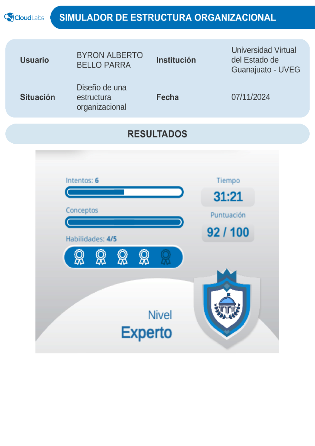 Diseño de Estructura Organizacional Matricial - UVEG - Document Preview