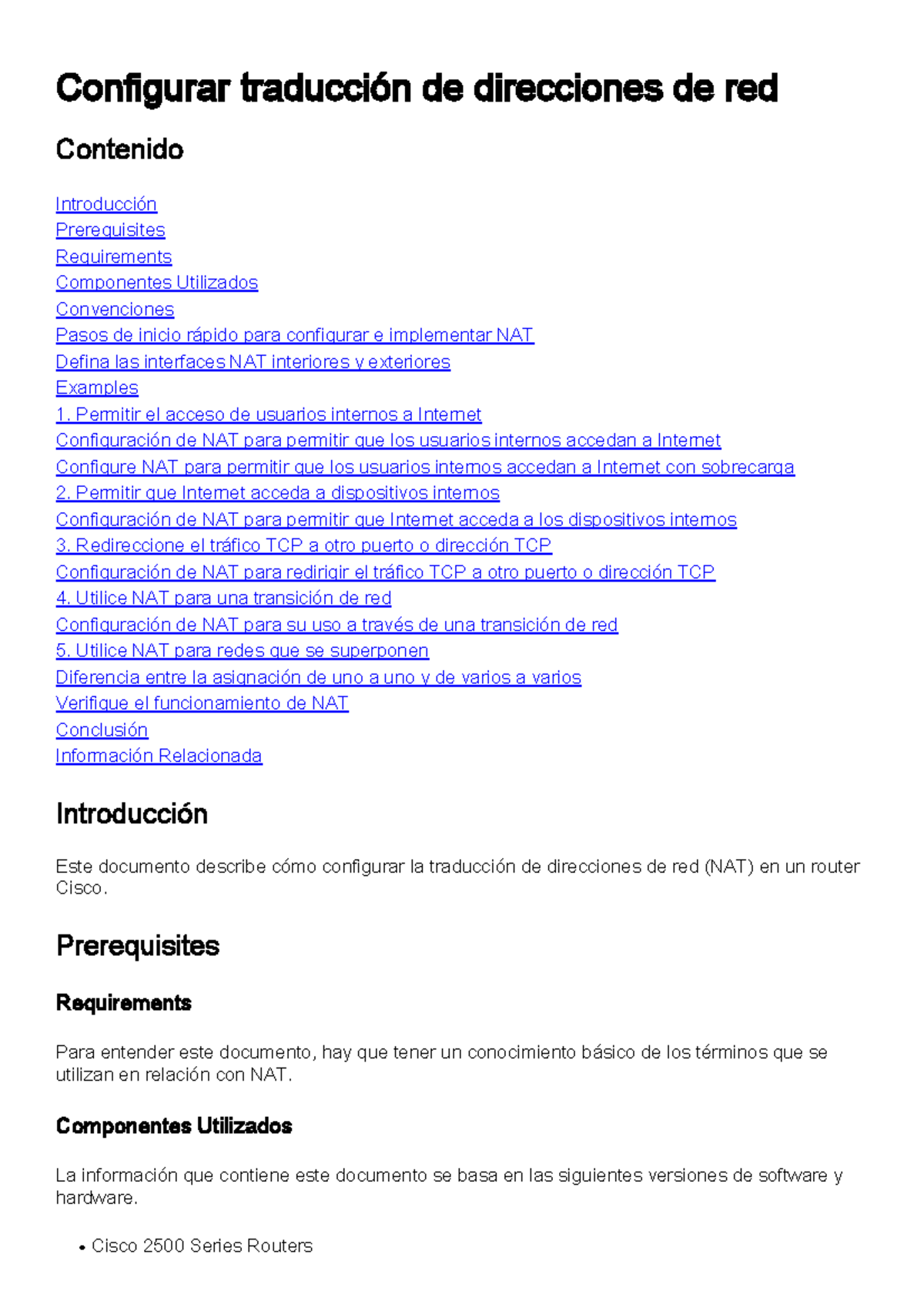 [12-1] Guía de Configuración de NAT en Routers Cisco - Studocu