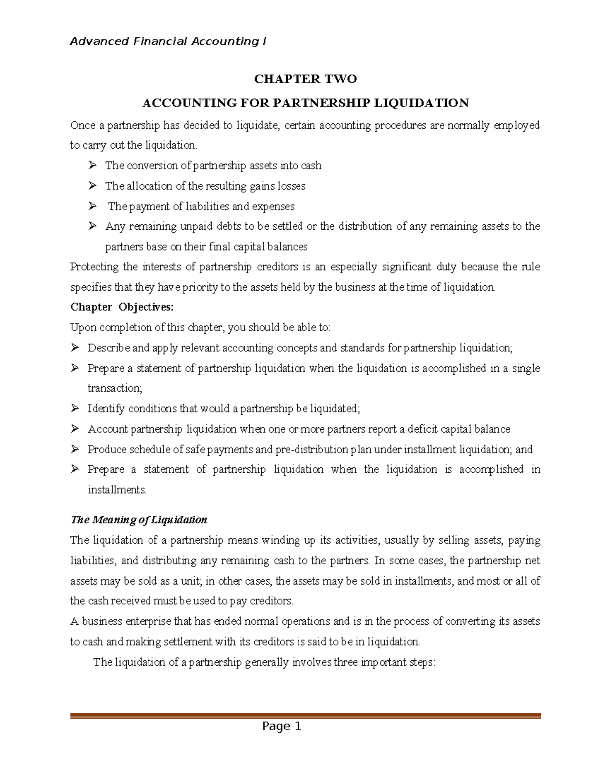 Adv FA chap 2 edited - advanced financial Accounting - CHAPTER TWO ...