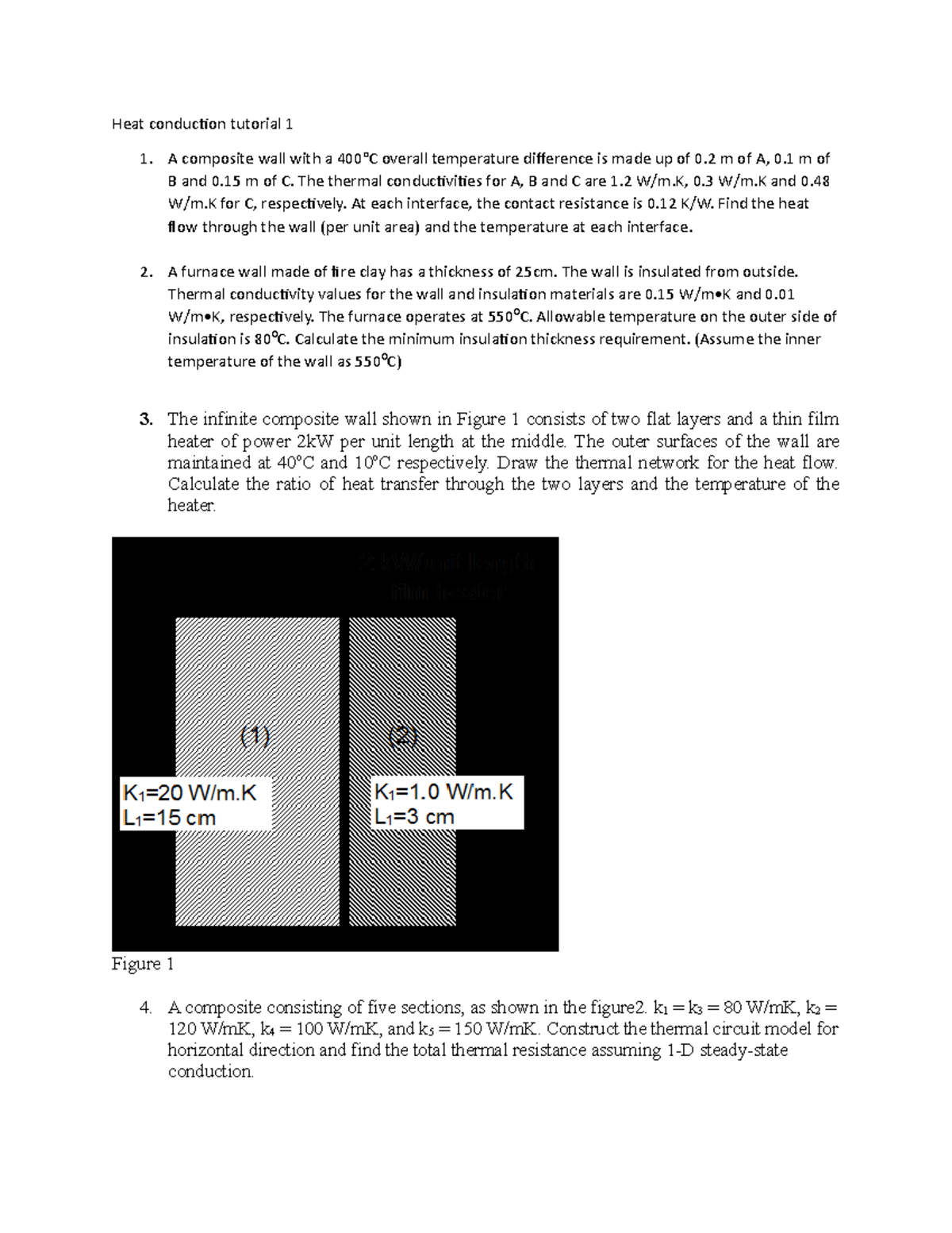 Heat Conduction Tutorial 1: Composite Walls and Thermal Resistance ...