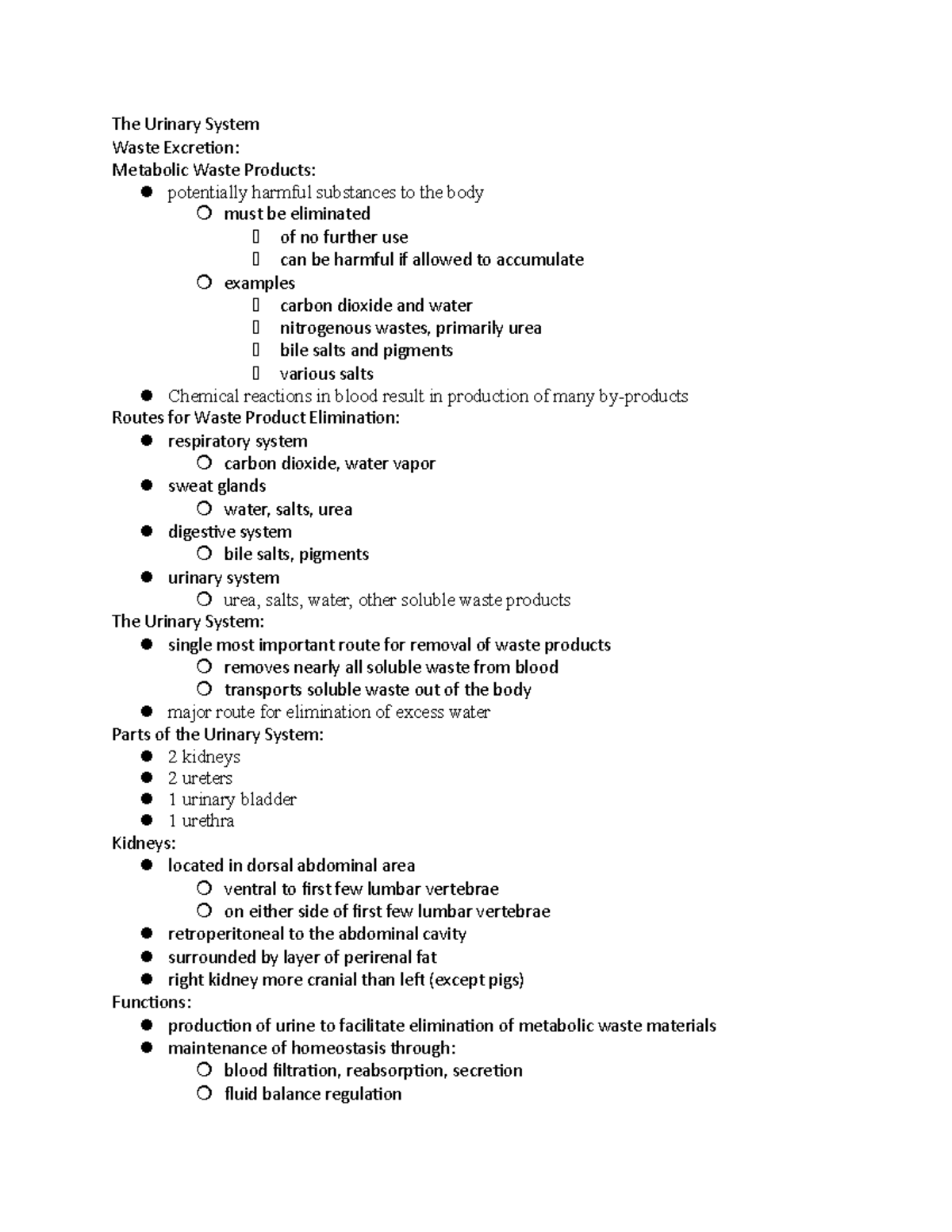 Anatomy Chapter 18: Detailed Insights into the Urinary System - Studocu