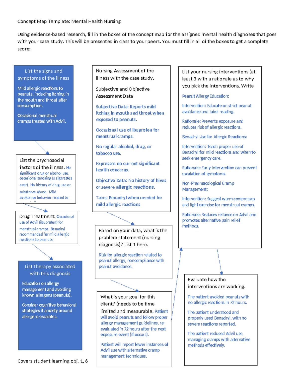 Concept Map Template for Mental Health Nursing (NUR 101) - Studocu