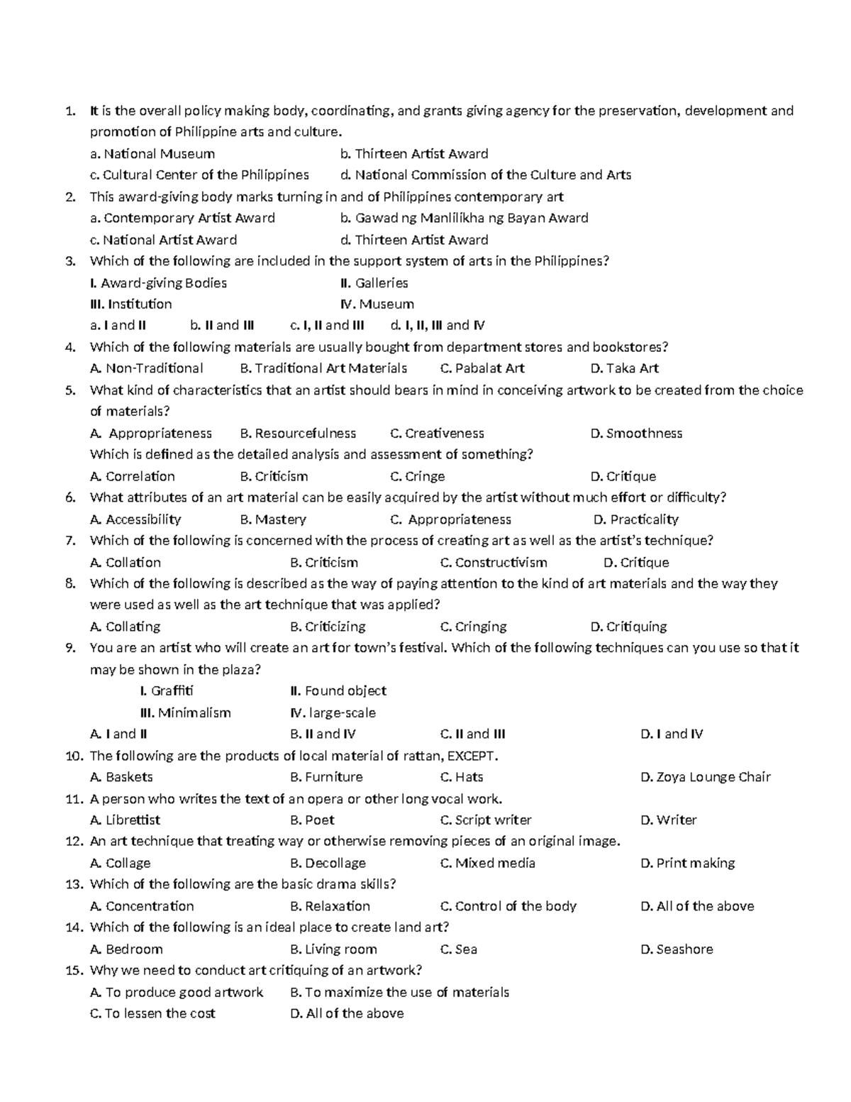 CPAR PT 2ND Grading - exam - It is the overall policy making body ...