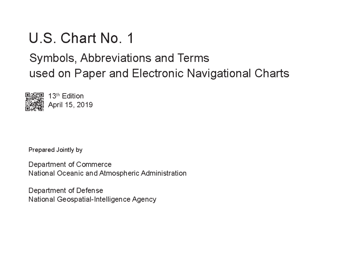 Chart No. 1 - Symbols and Terms for Navigational Charts (13th Ed ...