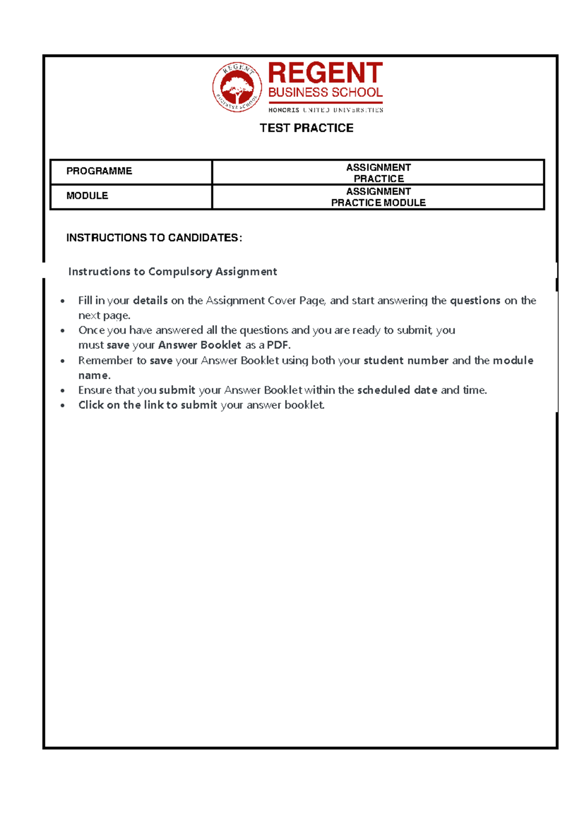 RBS 101 Final Exam Practice Ques Paper on Conduct & Plagiarism - Studocu
