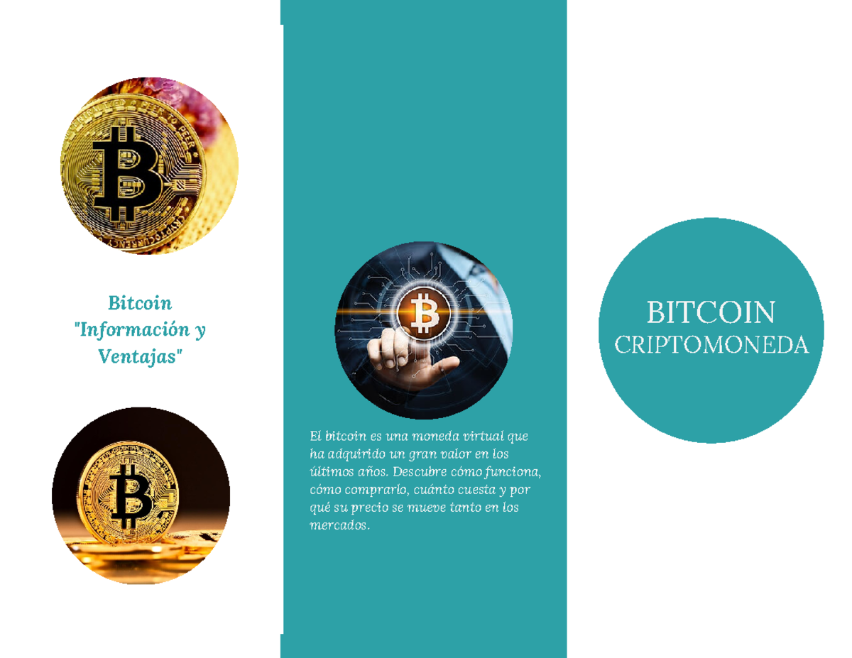 Folleto sobre Bitcoin: Información y Ventajas de la Criptomoneda - Studocu