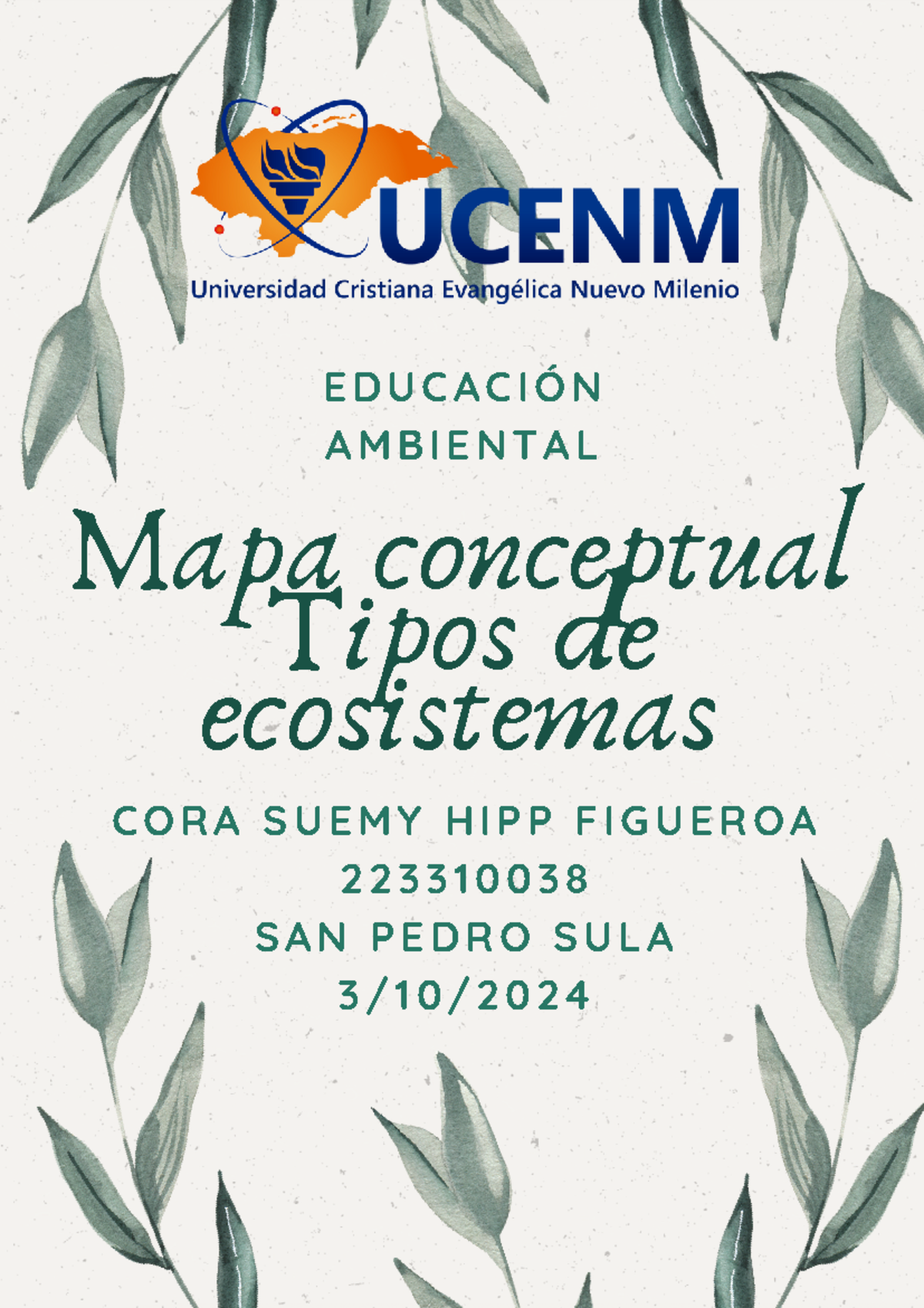 Mapa Conceptual: Tipos de Ecosistemas en Educación Ambiental - Studocu