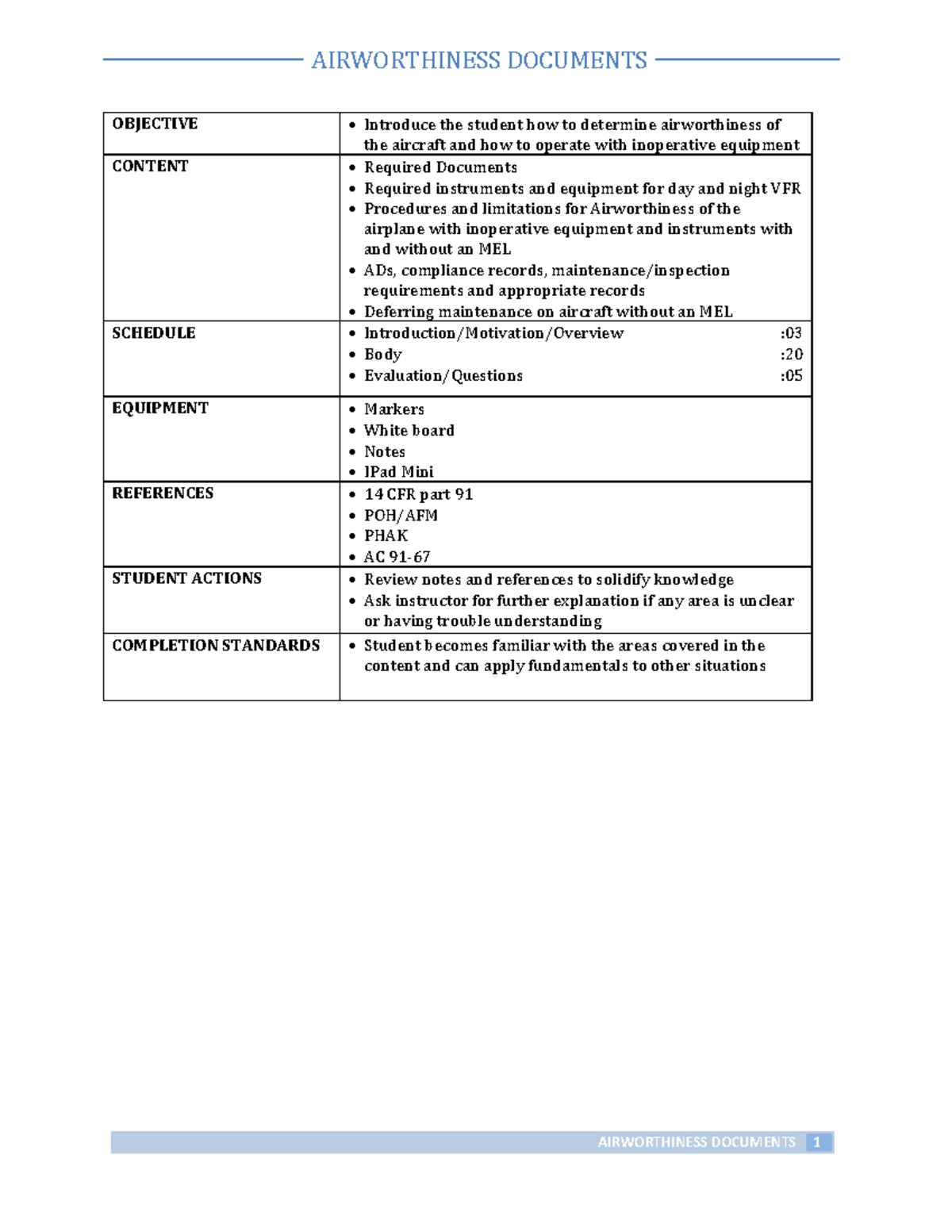AIRWORTHINESS DOCUMENTS: Understanding Requirements & Compliance - Studocu